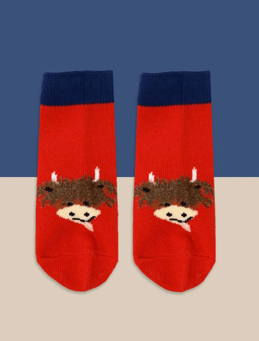 Hamish Highland Cow Socks Pebble Children’s Wear