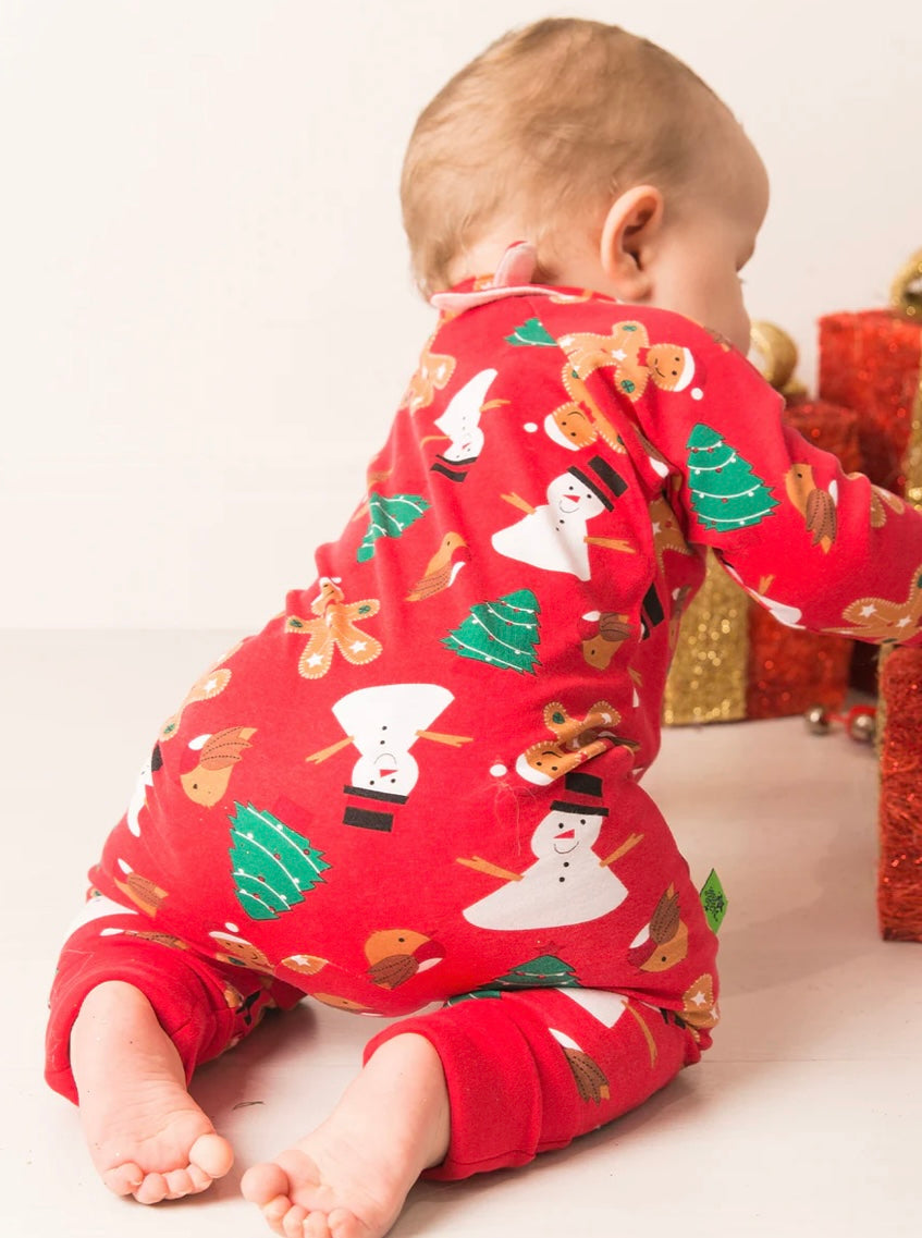 Snowman Zip-Up Romper Jumpsuit Pebble Children’s Wear