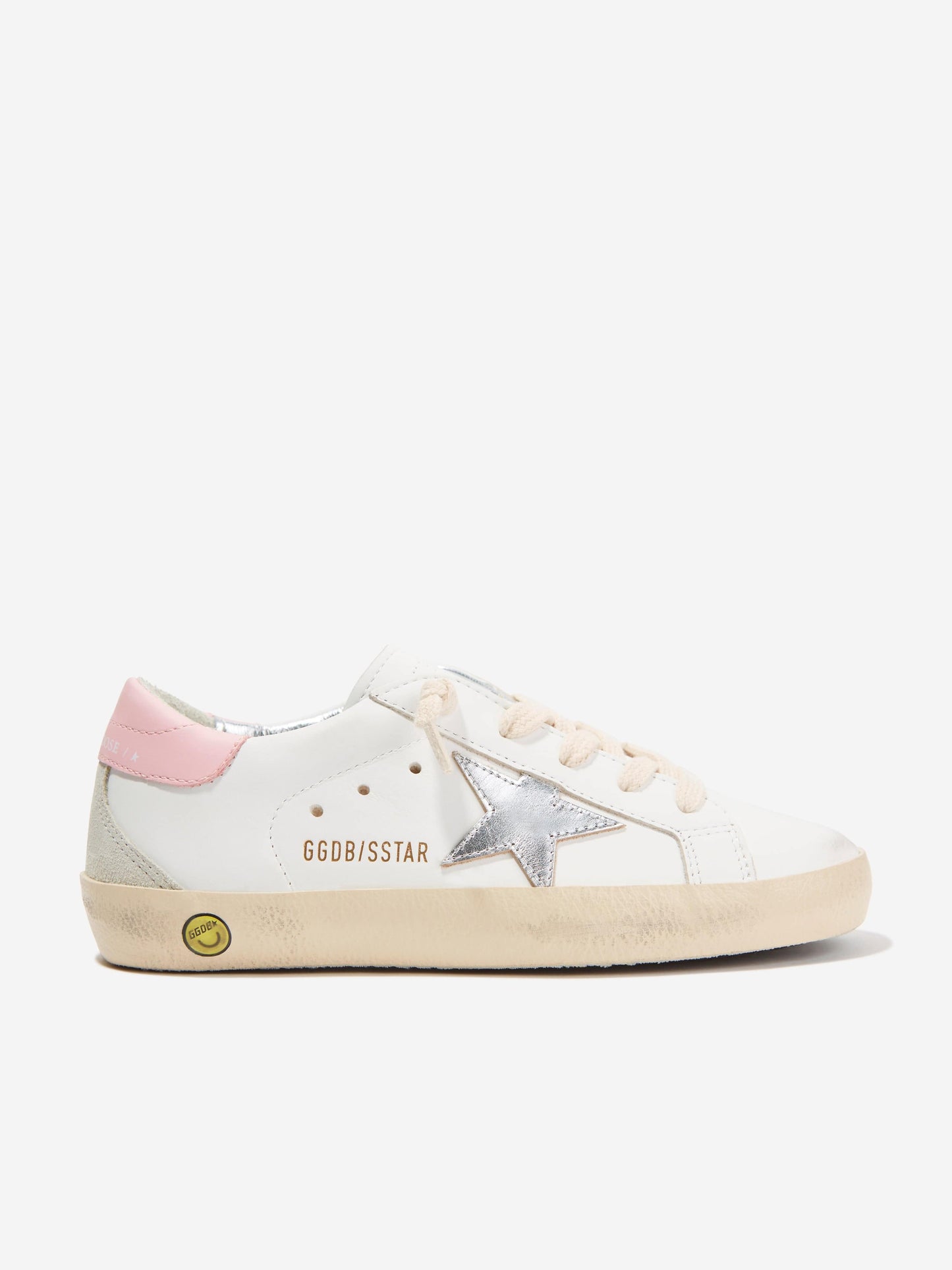 Golden Goose Girls Leather Super Star Trainers in White Childsplay Clothing