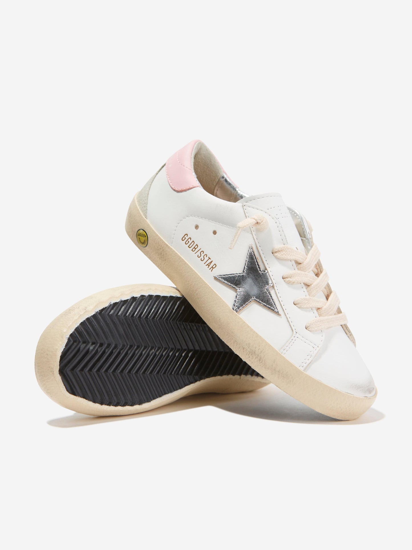 Golden Goose Girls Leather Super Star Trainers in White Childsplay Clothing