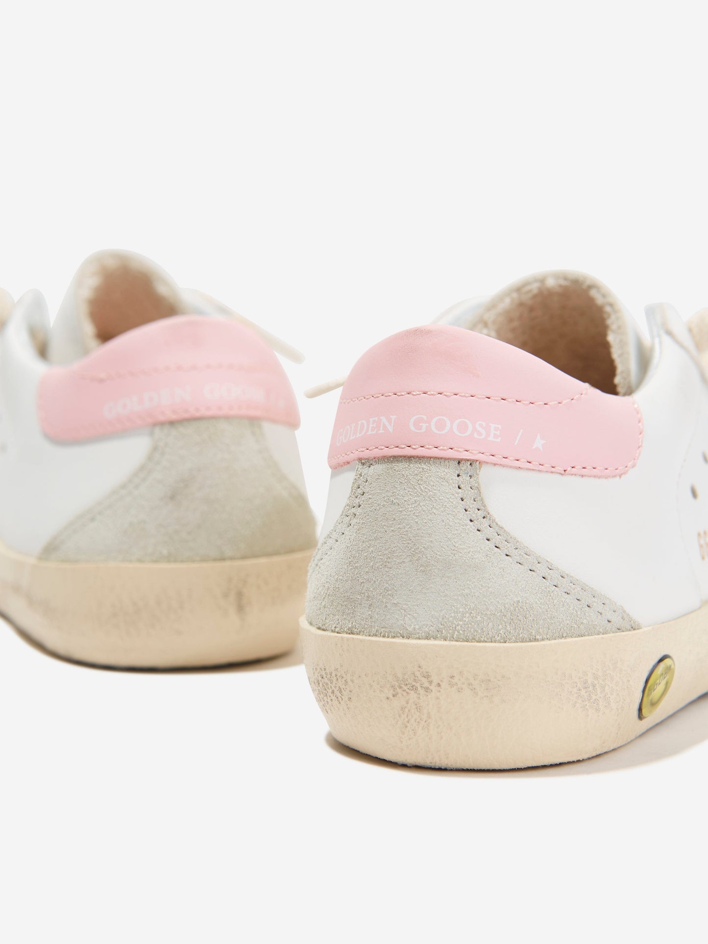 Golden Goose Girls Leather Super Star Trainers in White Childsplay Clothing
