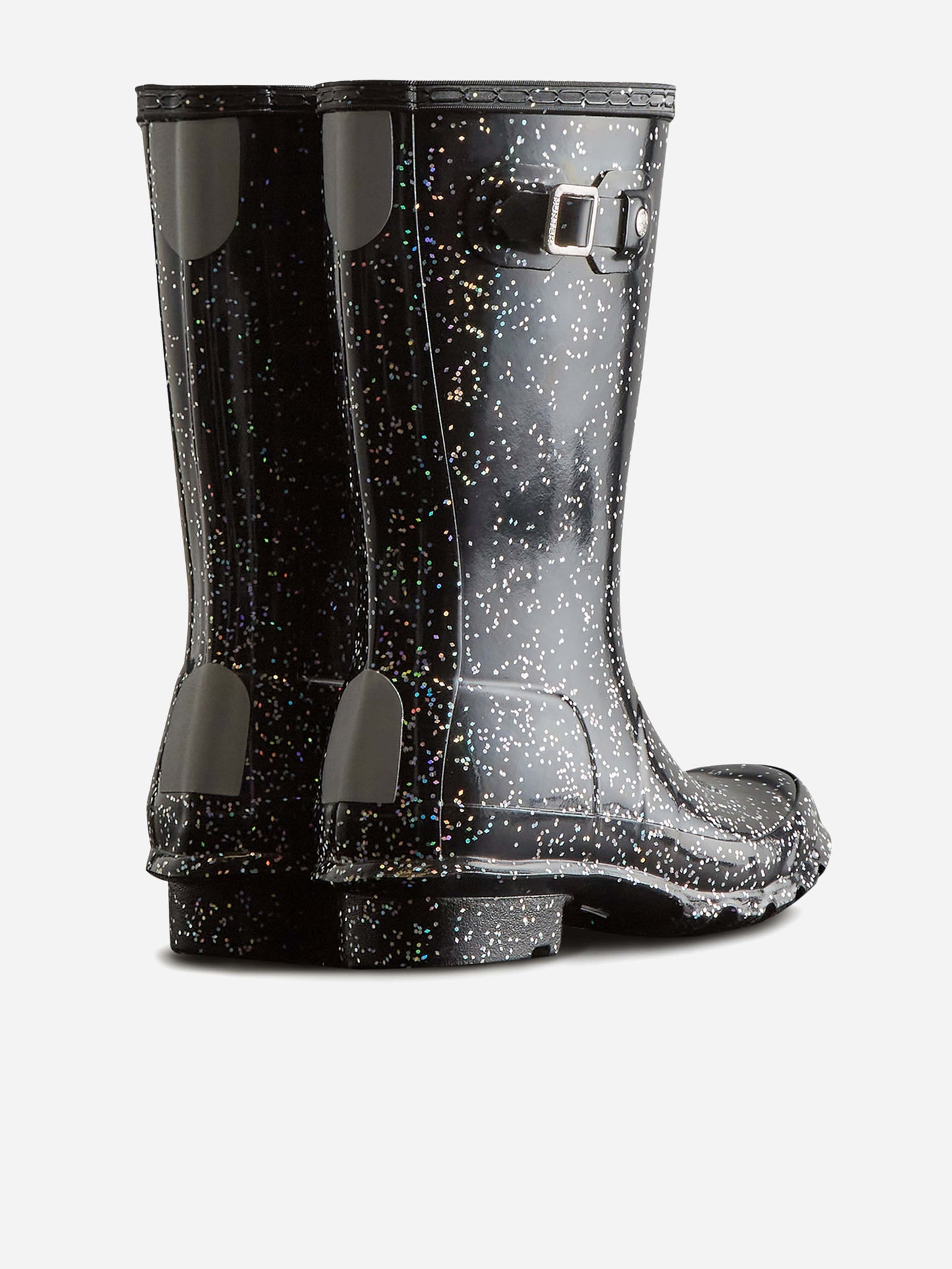 Hunter Girls Original Giant Glitter Wellington Boots in Black Childsplay Clothing