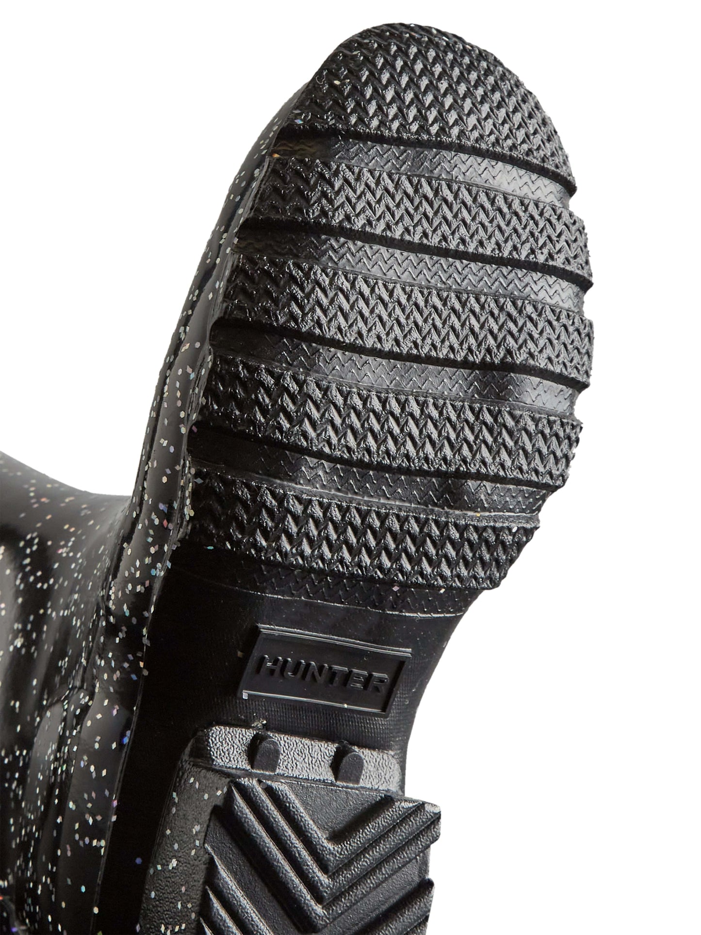 Hunter Girls Original Giant Glitter Wellington Boots in Black Childsplay Clothing