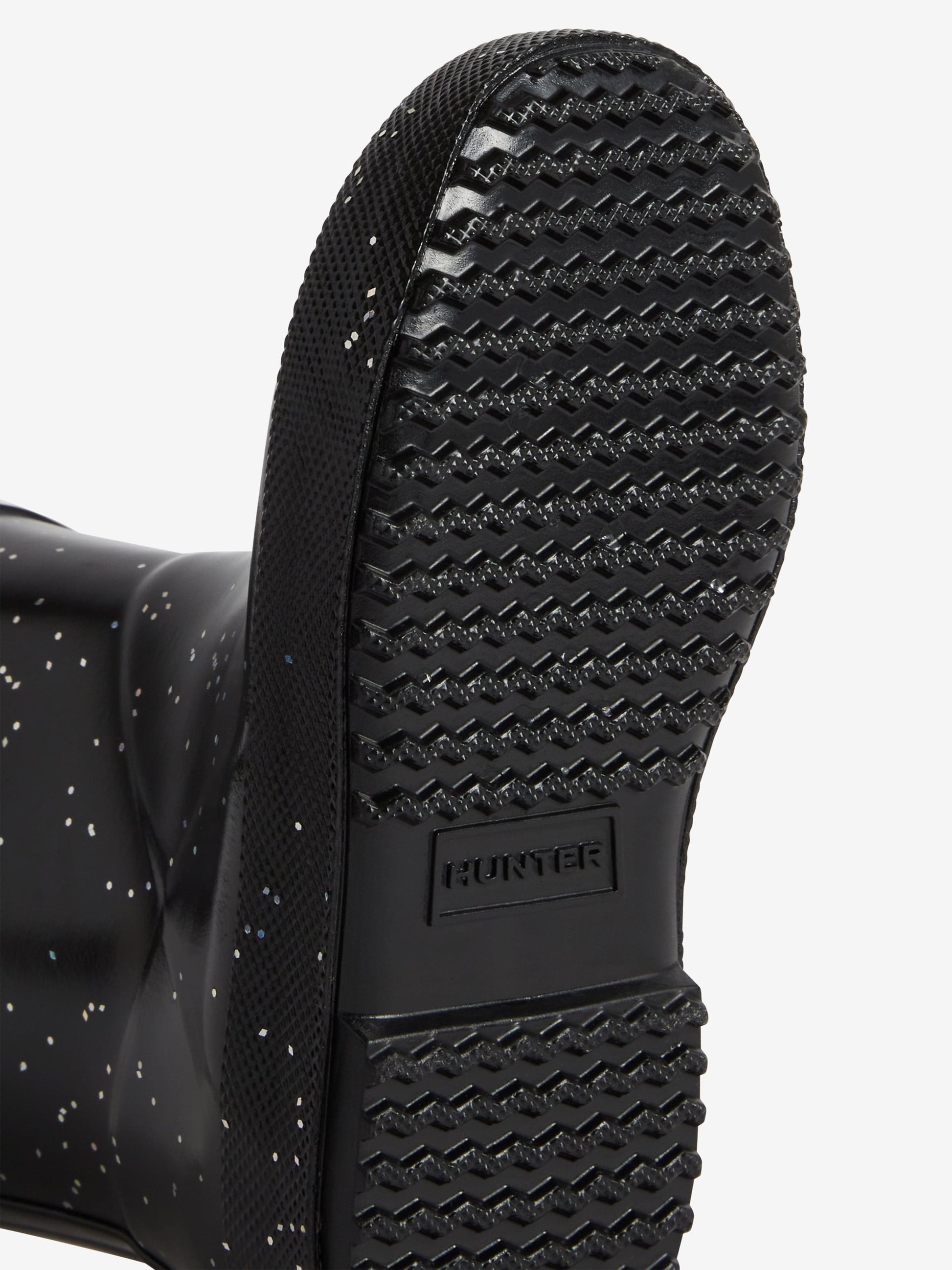 Hunter Kids First Giant Glitter Wellington Boots in Black Childsplay Clothing