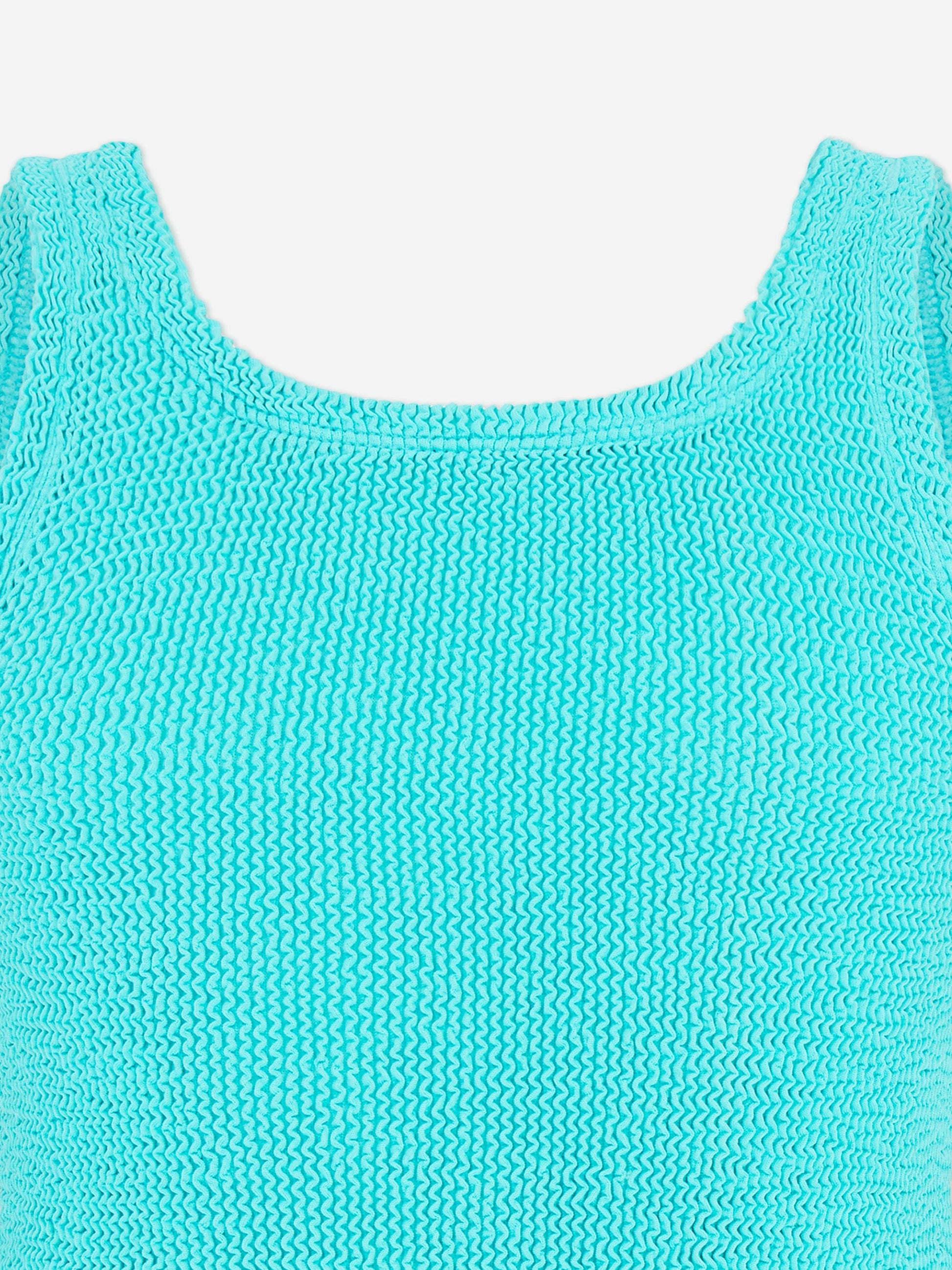 HUNZA G Girls Classic Swimsuit in Blue Childsplay Clothing