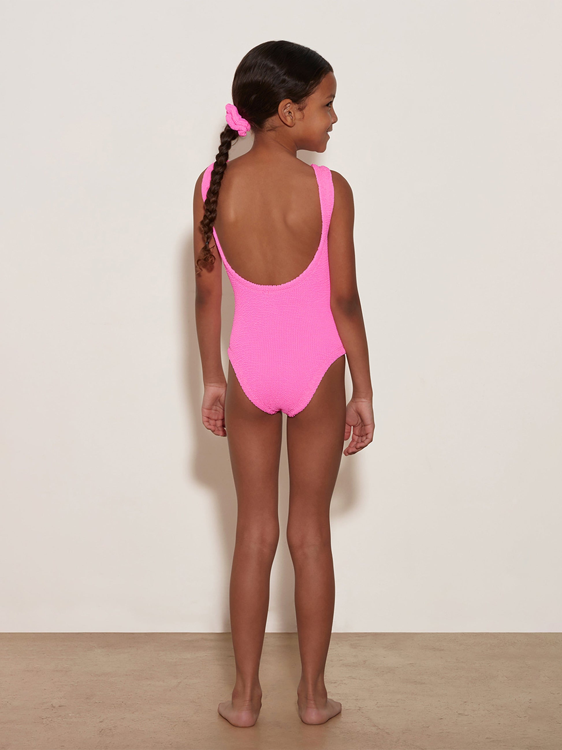 HUNZA G Girls Classic Swimsuit in Pink Childsplay Clothing
