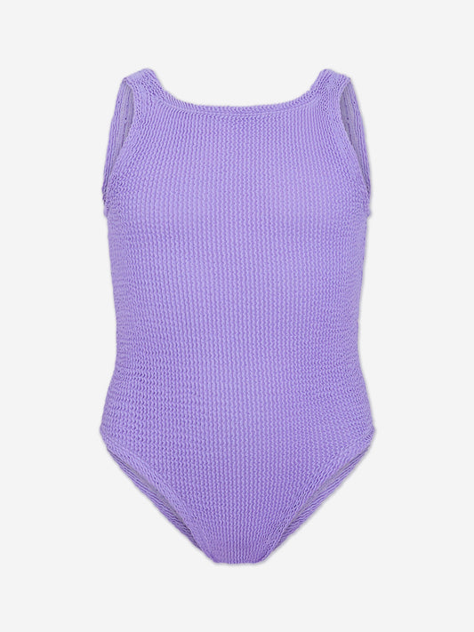 HUNZA G Girls Classic Swimsuit in Purple Childsplay Clothing