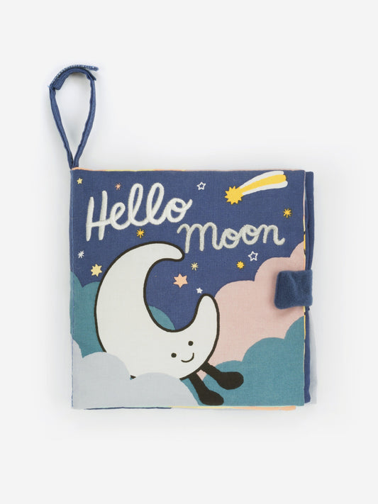 Jellycat Hello Moon Fabric Book in Blue Childsplay Clothing