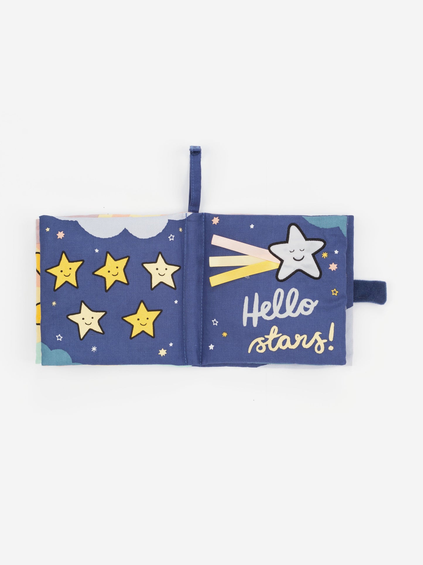 Jellycat Hello Moon Fabric Book in Blue Childsplay Clothing