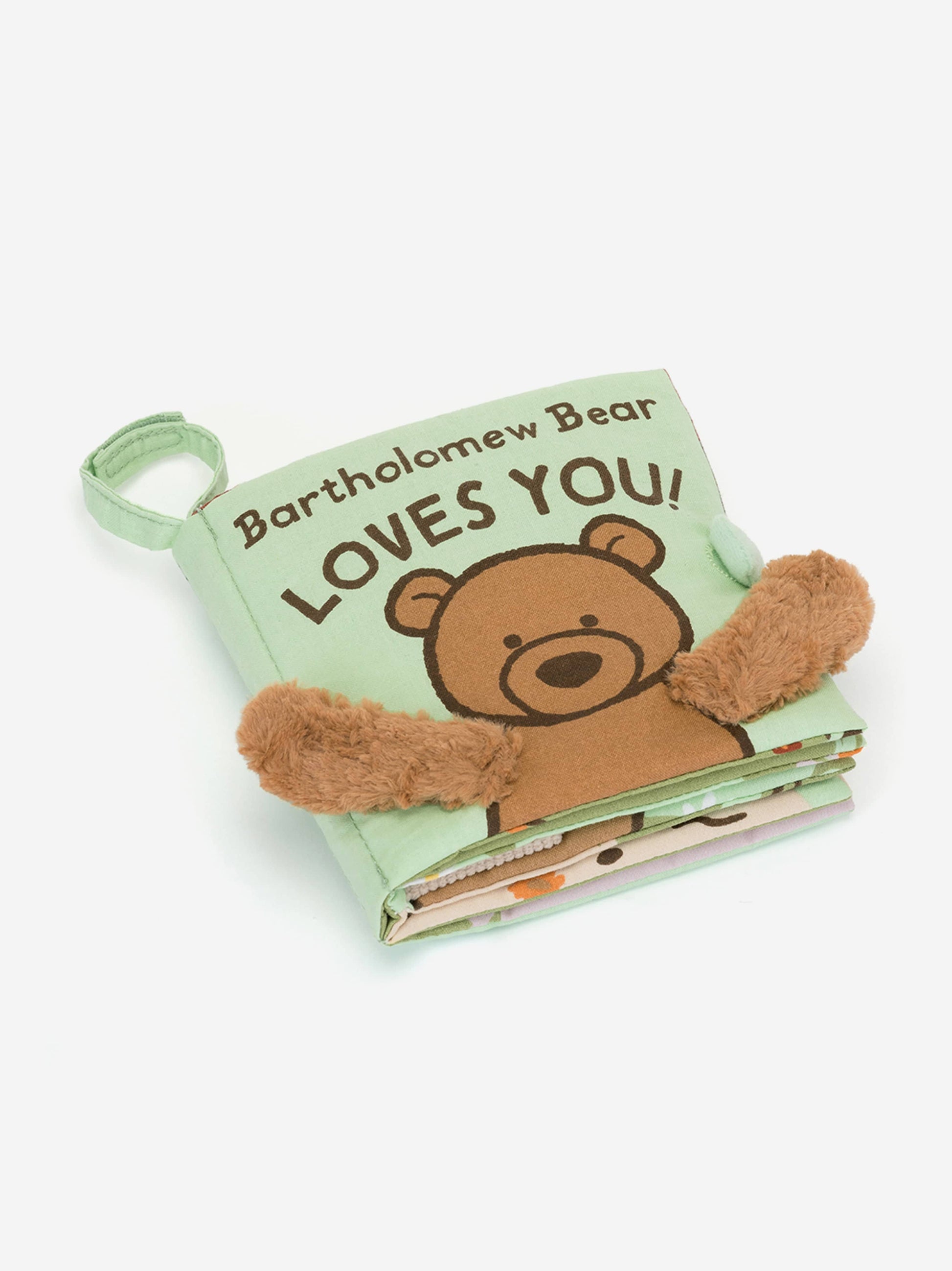 Jellycat Bartholomew Bear Loves You Book in Green Childsplay Clothing