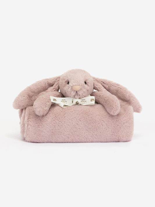 Jellycat Bashful Luxe Rosa Bunny Blanket in Purple (70 CM) Childsplay Clothing