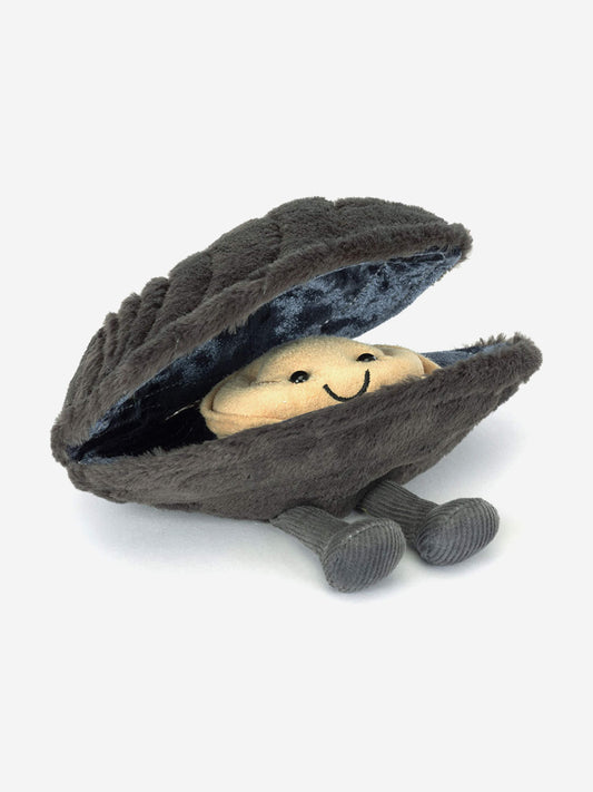 Jellycat Amuseables Michelle Mussel in Grey (17cm) Childsplay Clothing