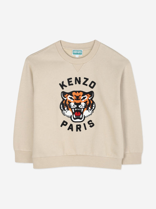 KENZO Boys Lucky Tiger Sweatshirt in Ivory Childsplay Clothing