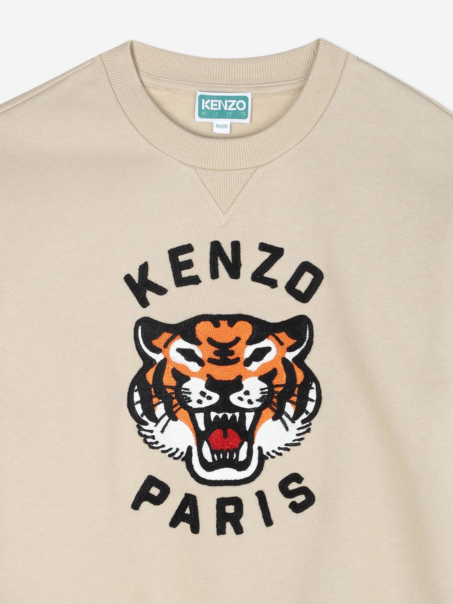 KENZO Boys Lucky Tiger Sweatshirt in Ivory Childsplay Clothing
