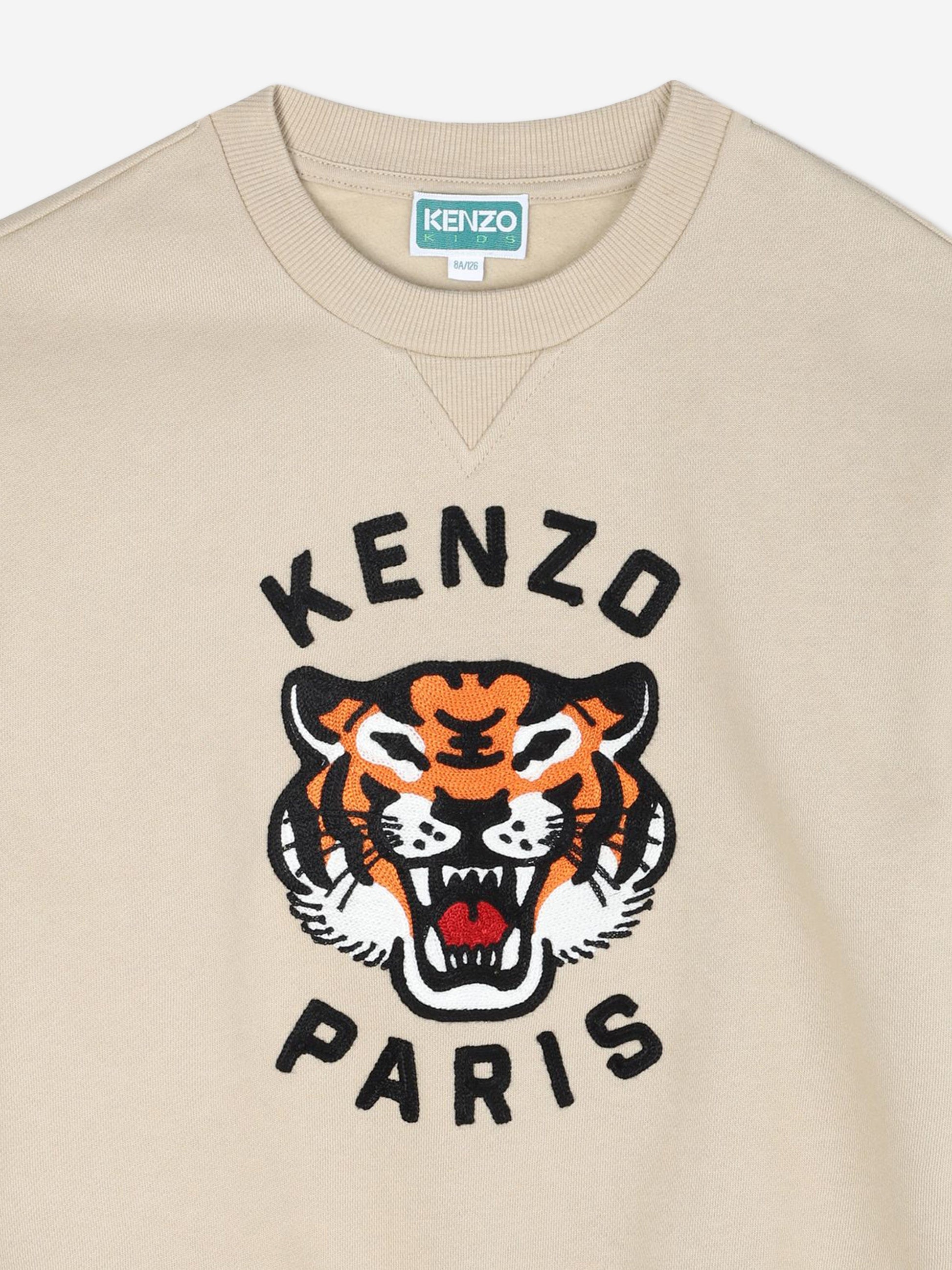 KENZO Boys Lucky Tiger Sweatshirt in Ivory Childsplay Clothing
