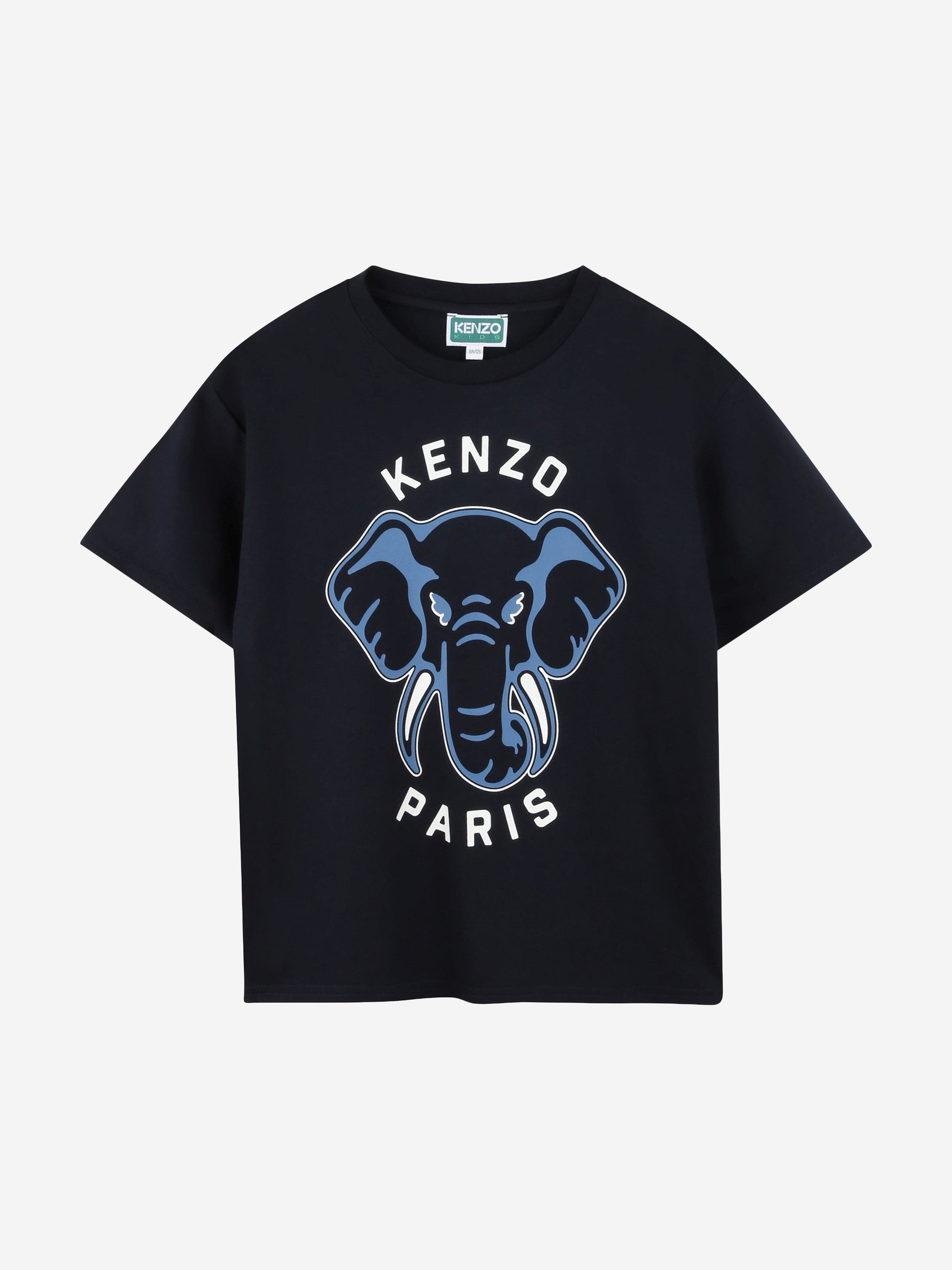 KENZO Boys Elephant Print T-Shirt in Navy Childsplay Clothing