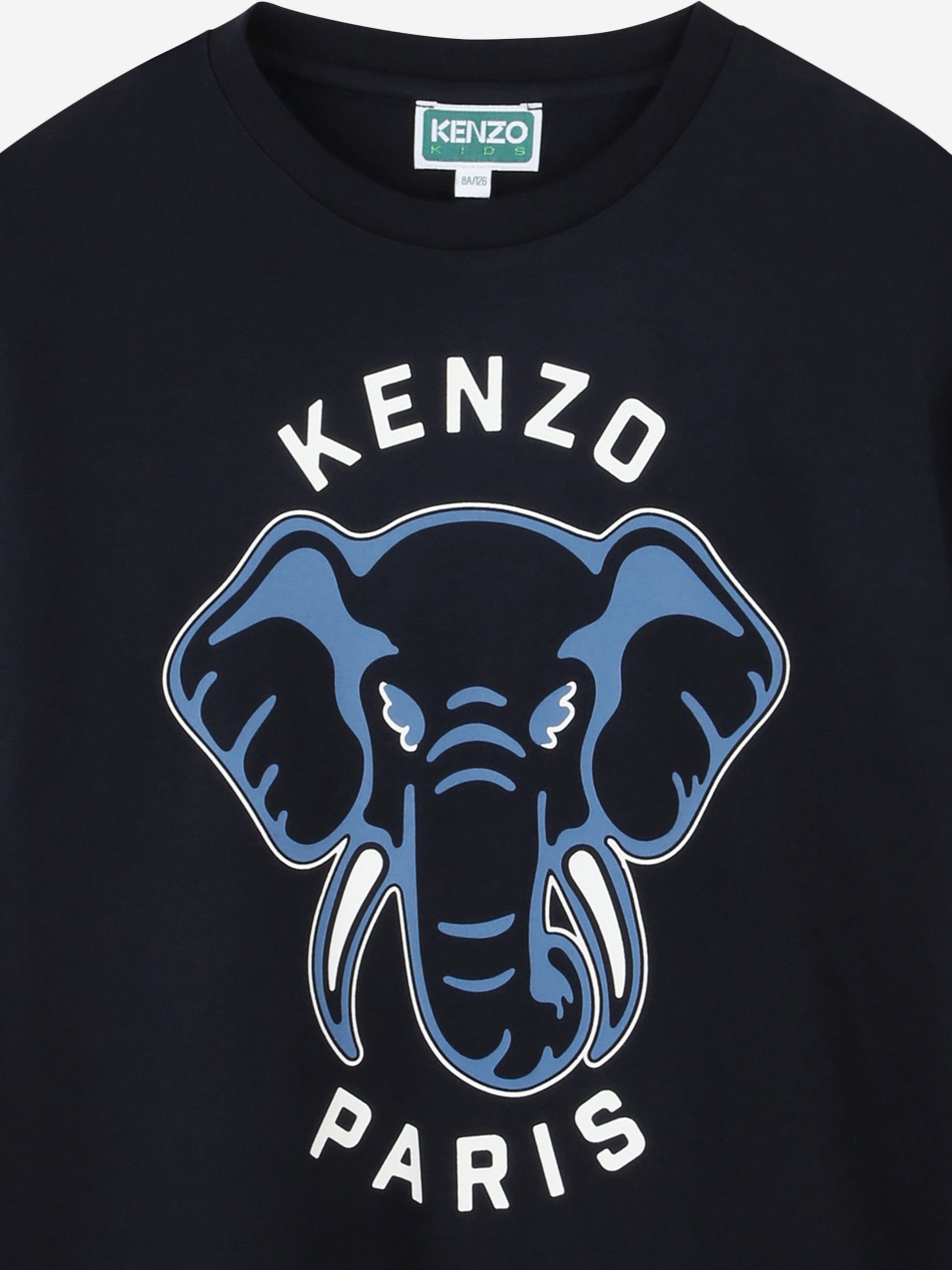 KENZO Boys Elephant Print T-Shirt in Navy Childsplay Clothing