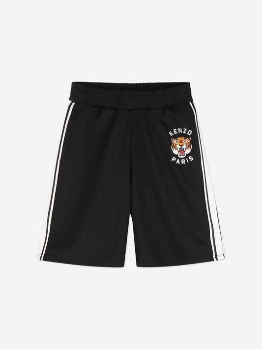 KENZO Kids Lucky Tiger Bermuda Shorts in Black Childsplay Clothing