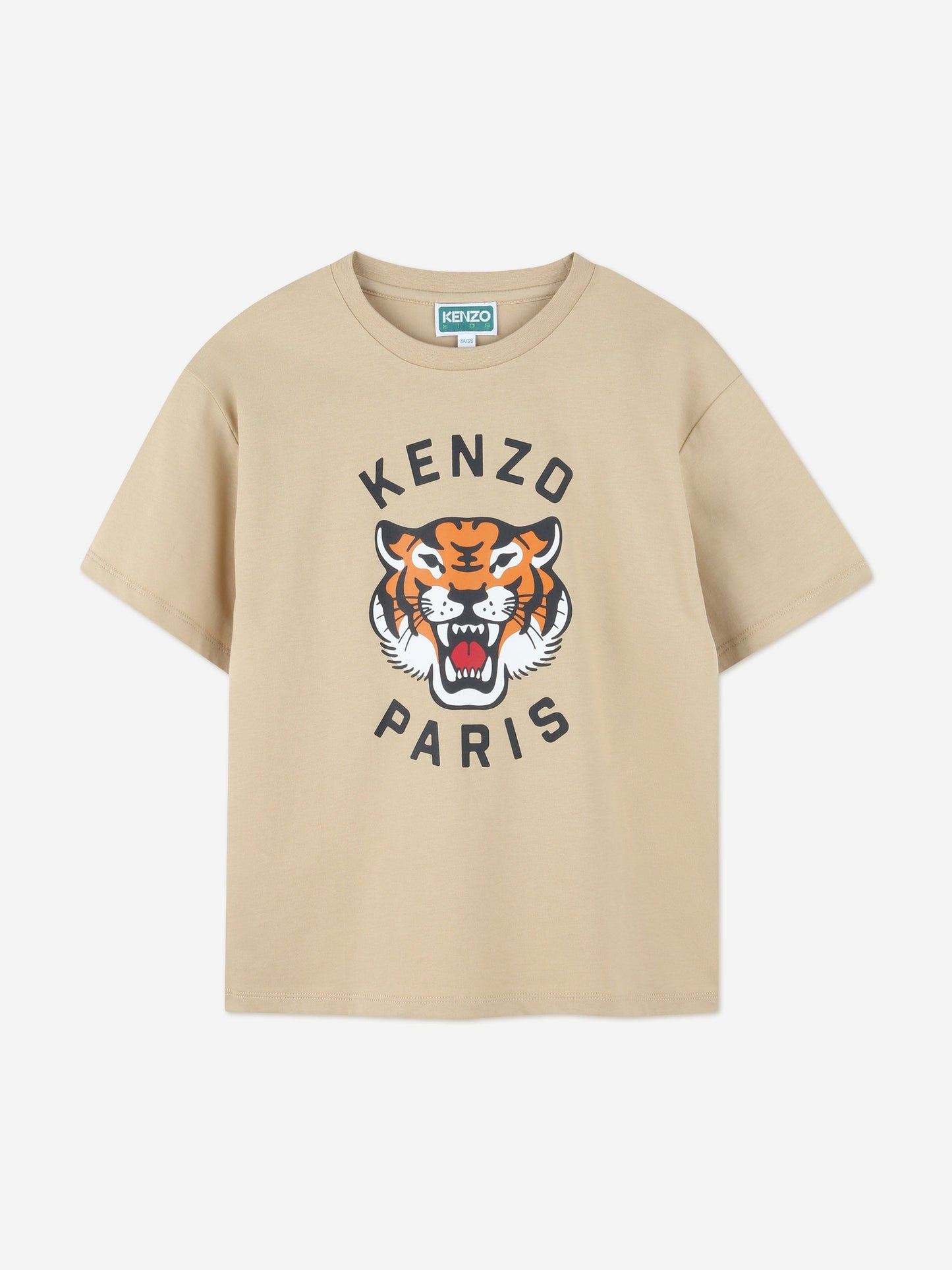 KENZO Kids Lucky Tiger T-Shirt in Beige Childsplay Clothing