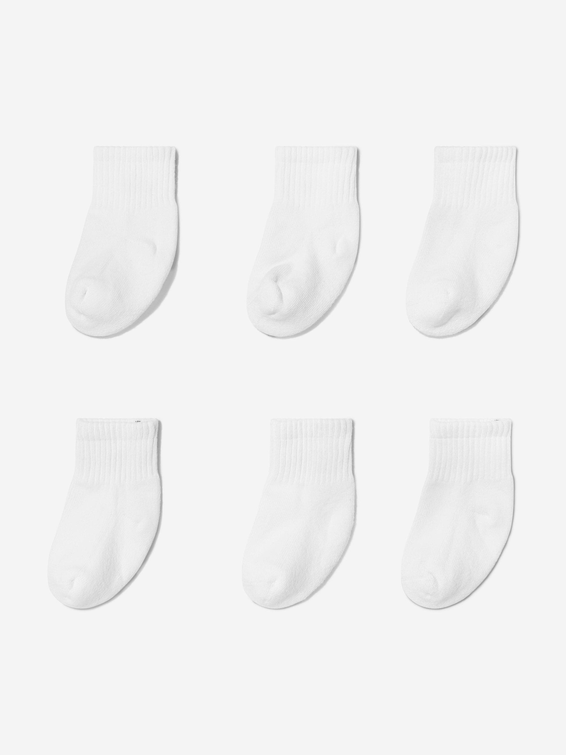 Lacoste Baby 6 Pack Socks Set in White Childsplay Clothing