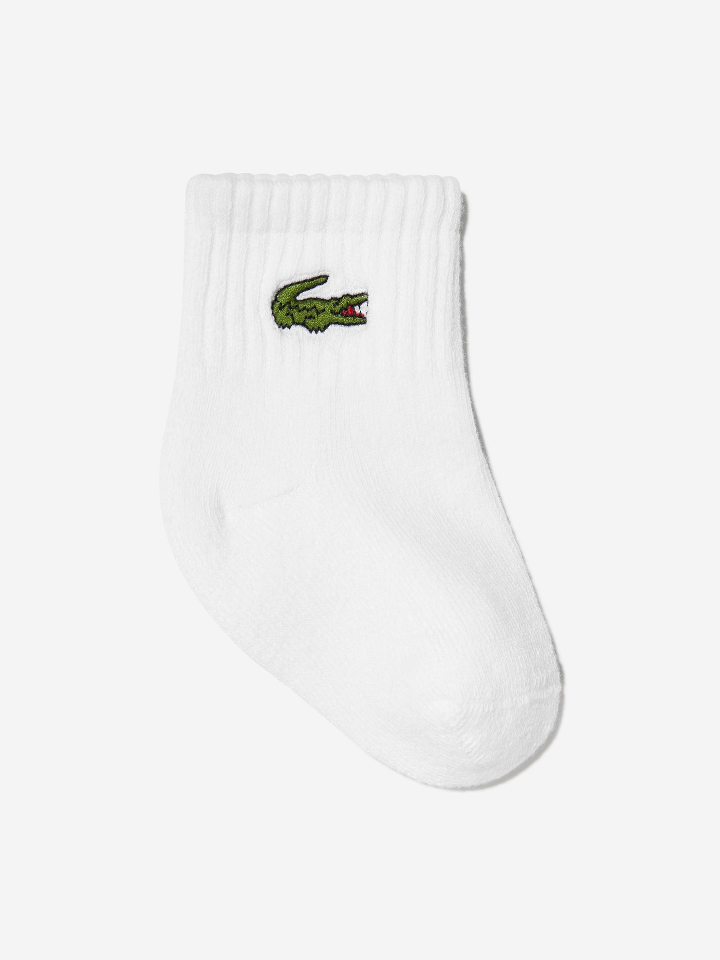 Lacoste Baby 6 Pack Socks Set in White Childsplay Clothing