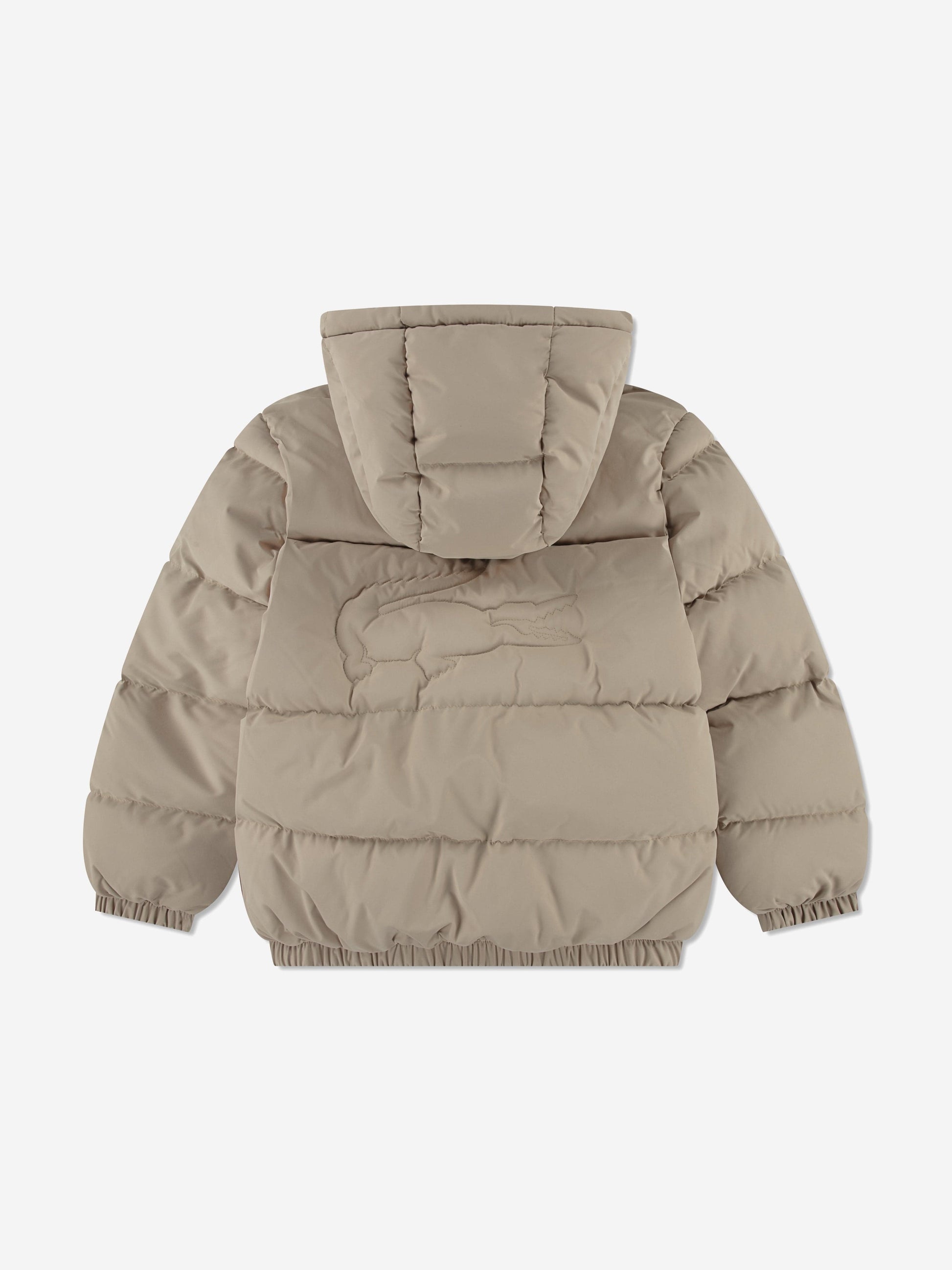 Lacoste Kids Logo Puffer Jacket in Beige Childsplay Clothing