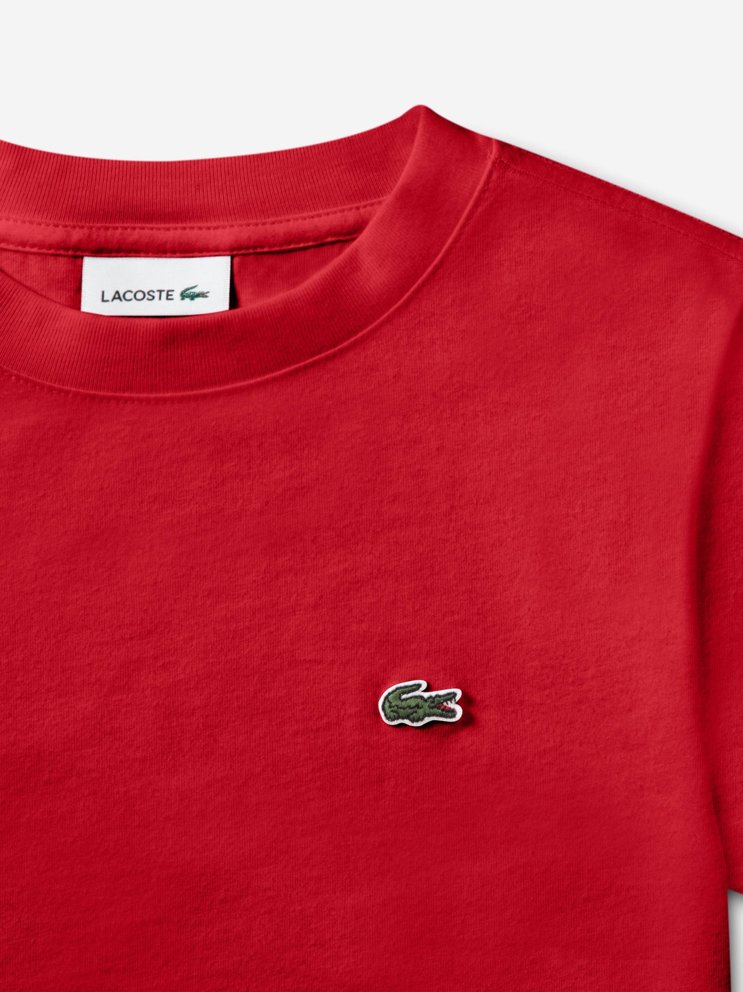 Lacoste Boys Logo T-Shirt in Red Childsplay Clothing