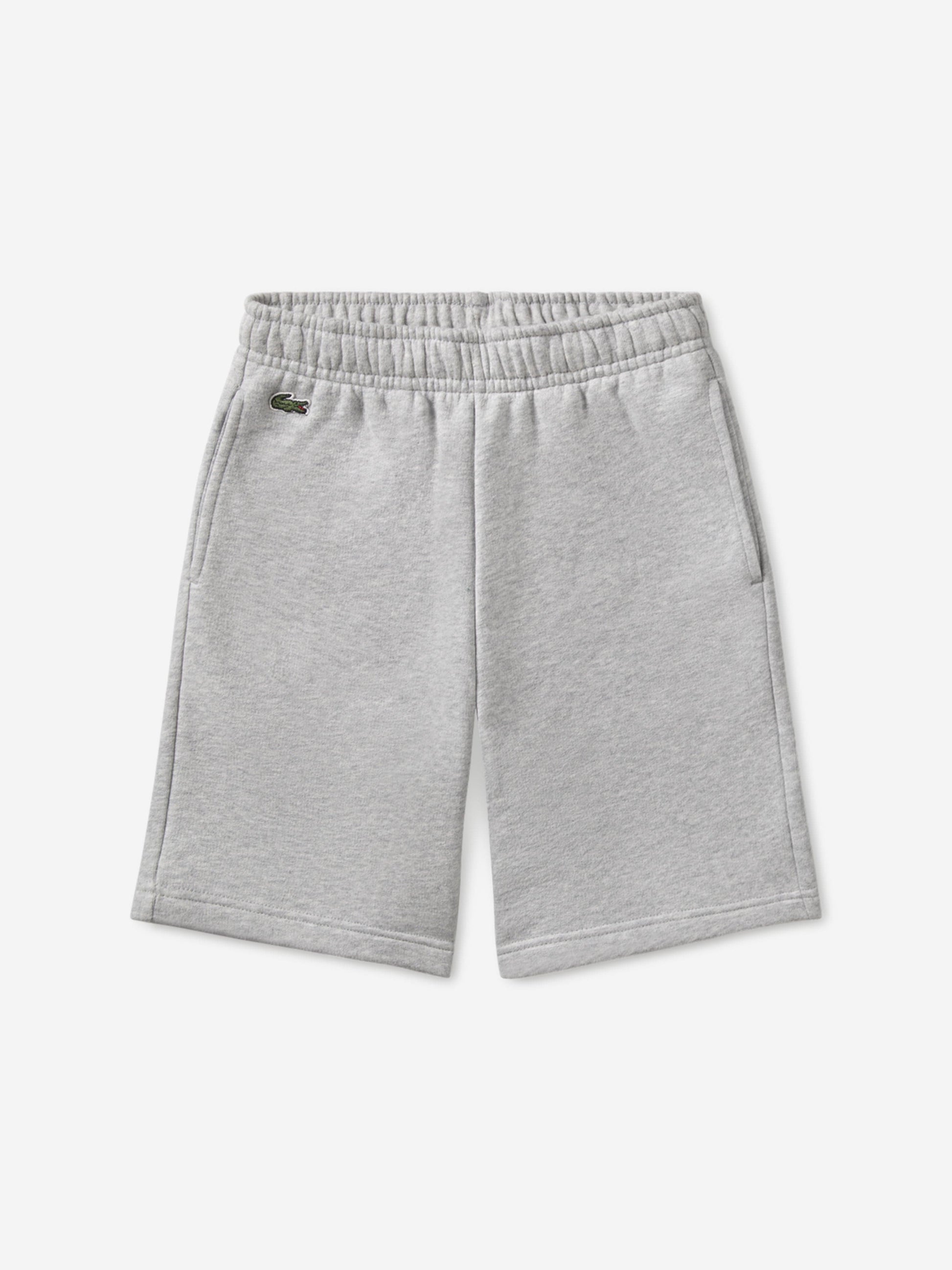 Lacoste Boys Fleece Logo Shorts in Grey Childsplay Clothing