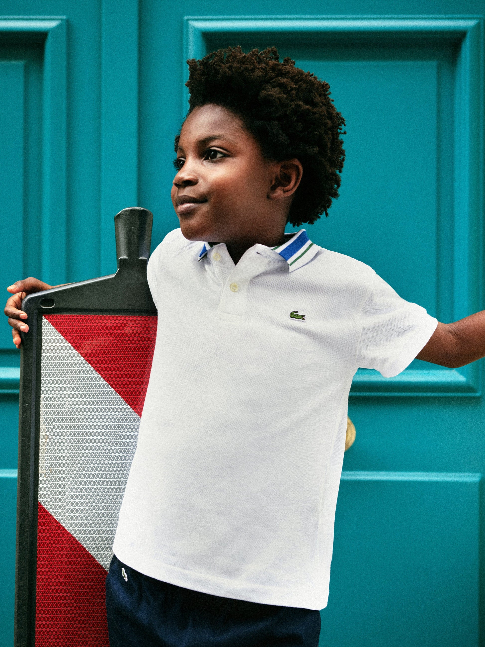 Lacoste Boys Petit Pique Polo Shirt in White Childsplay Clothing