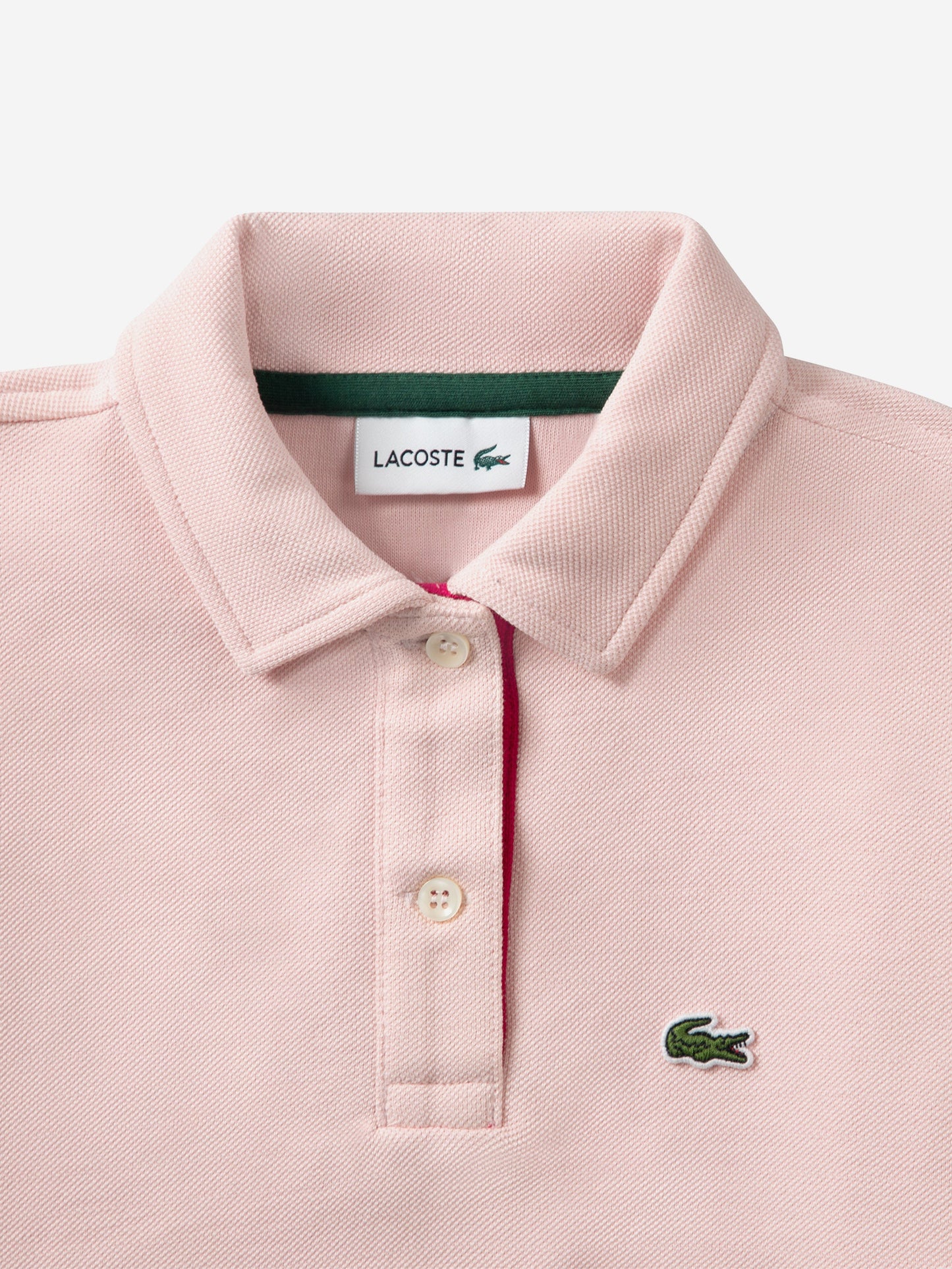 Lacoste Girls Oversized Polo Shirt in Pink Childsplay Clothing