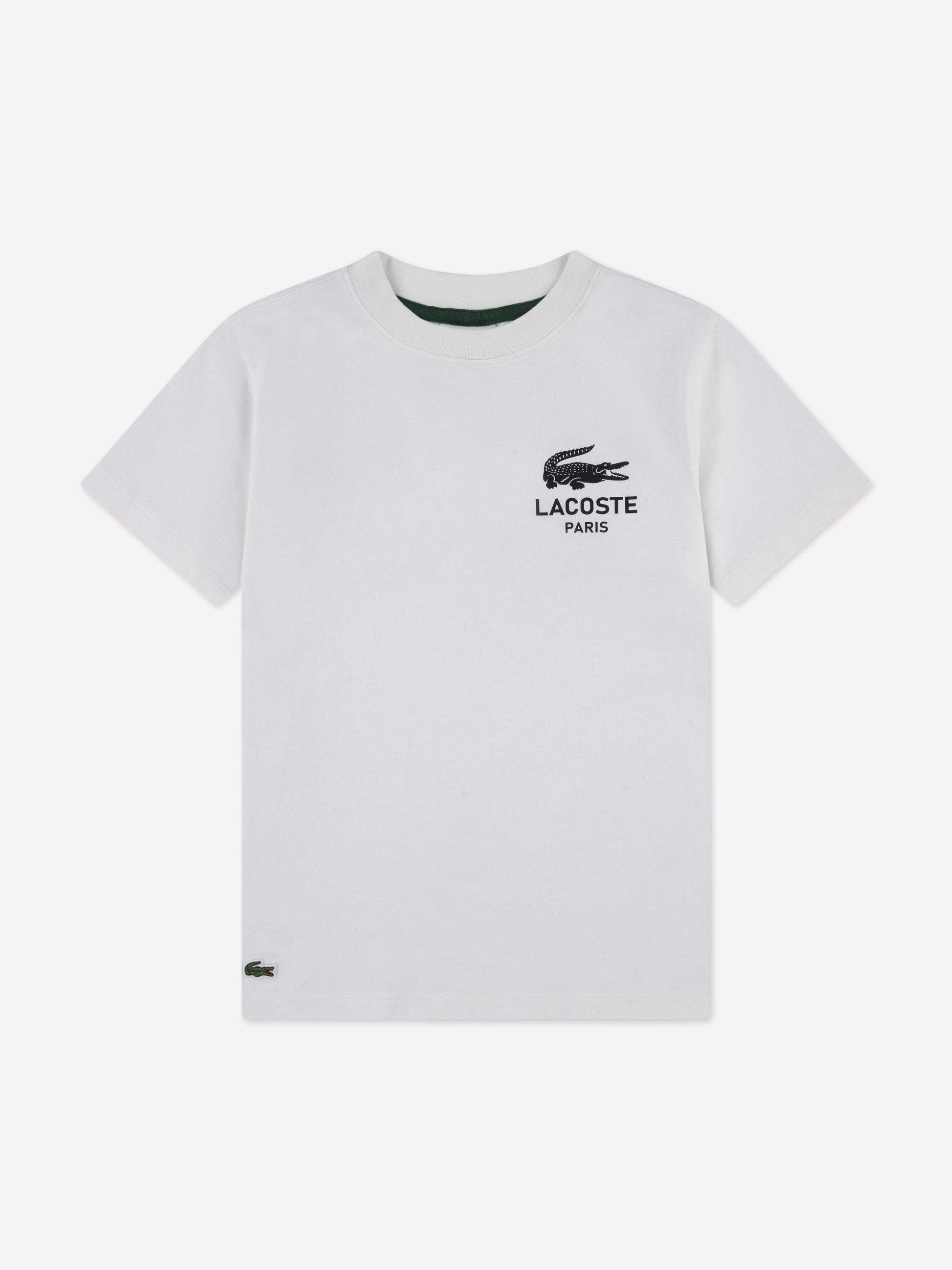 Lacoste Boys Graphic Core T-Shirt in Ivory Childsplay Clothing