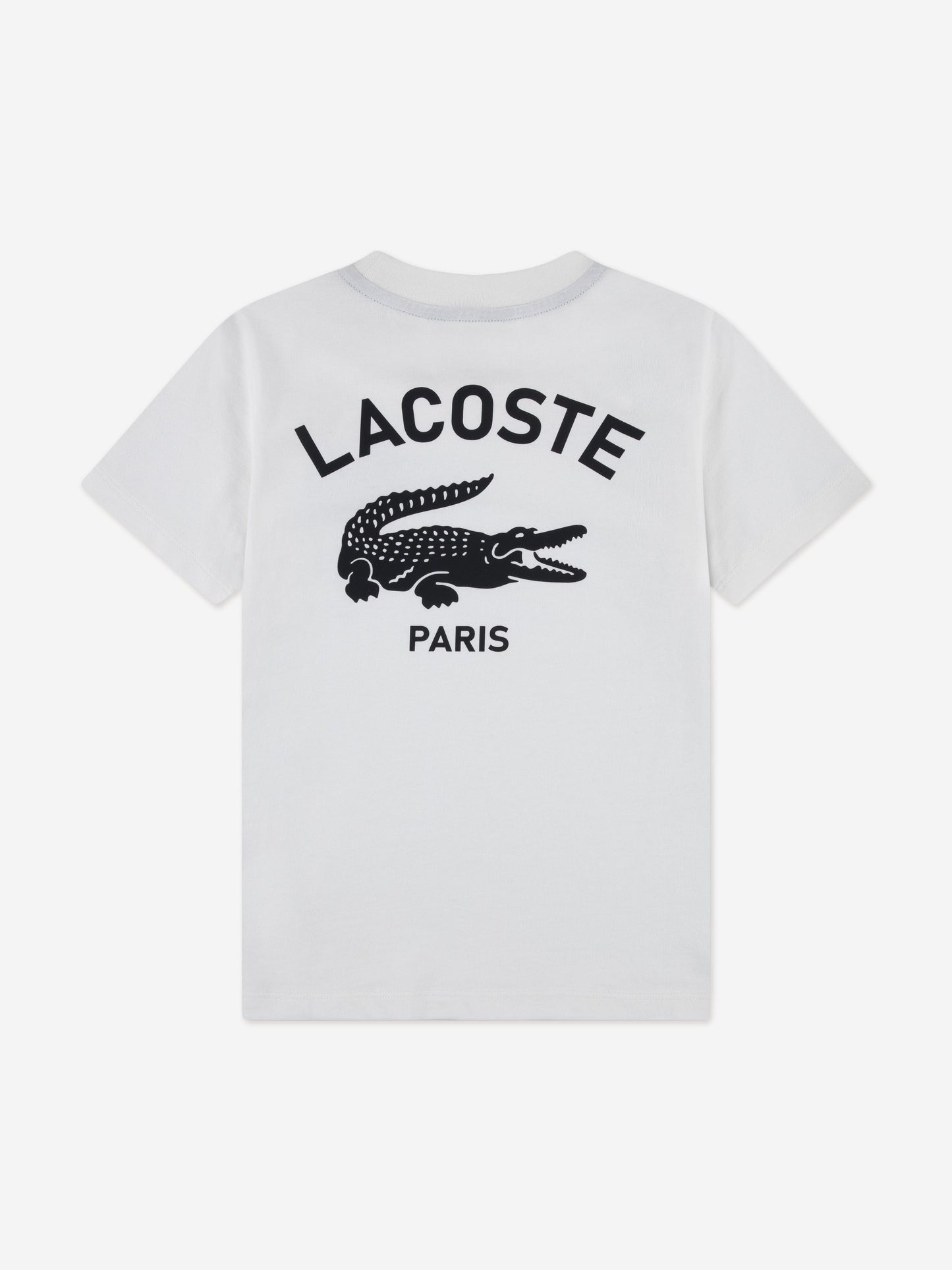Lacoste Boys Graphic Core T-Shirt in Ivory Childsplay Clothing