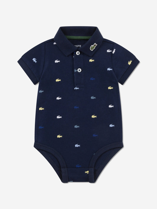 Lacoste Baby Pique Polo Bodysuit in Navy Childsplay Clothing