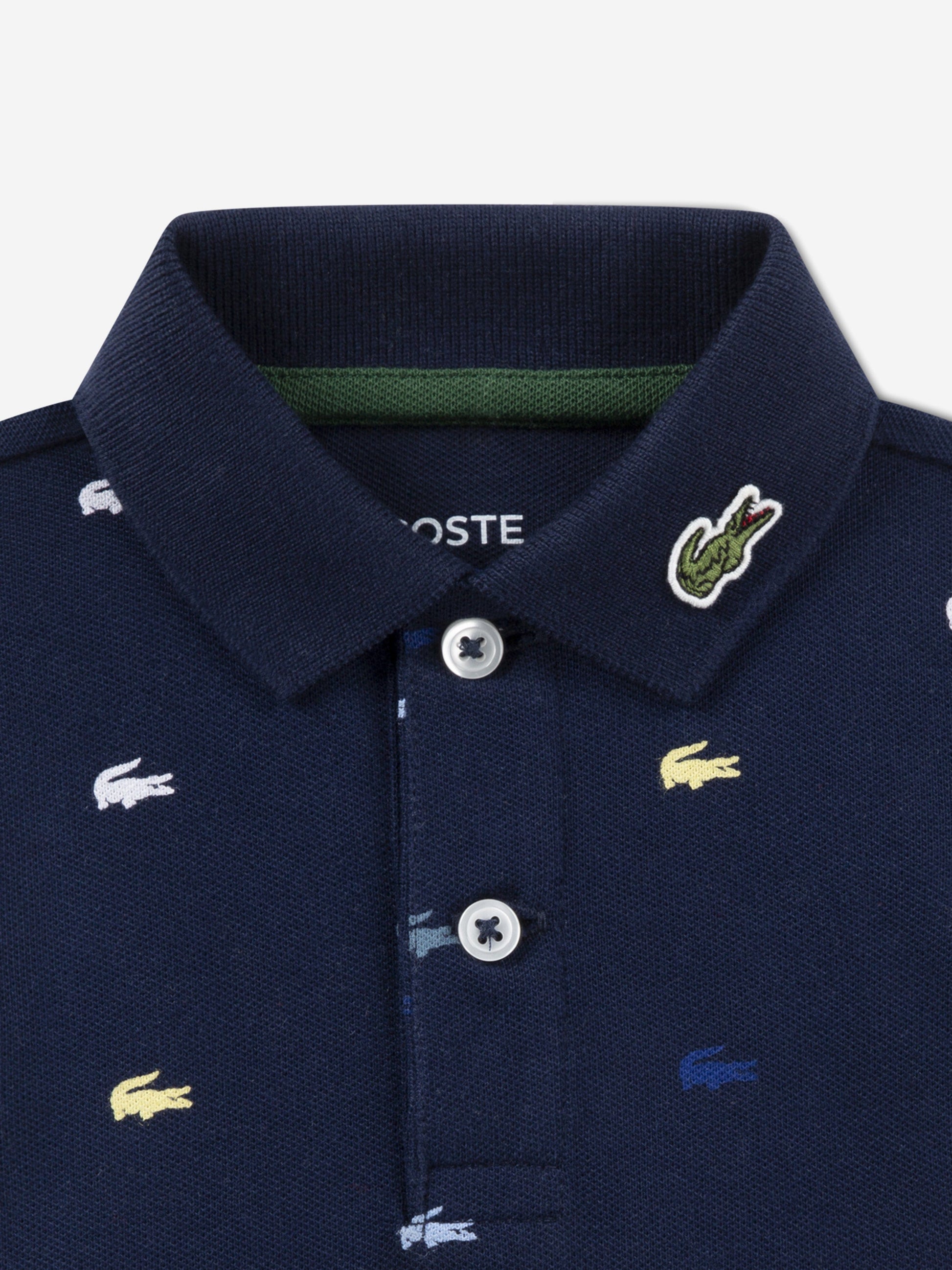 Lacoste Baby Pique Polo Bodysuit in Navy Childsplay Clothing
