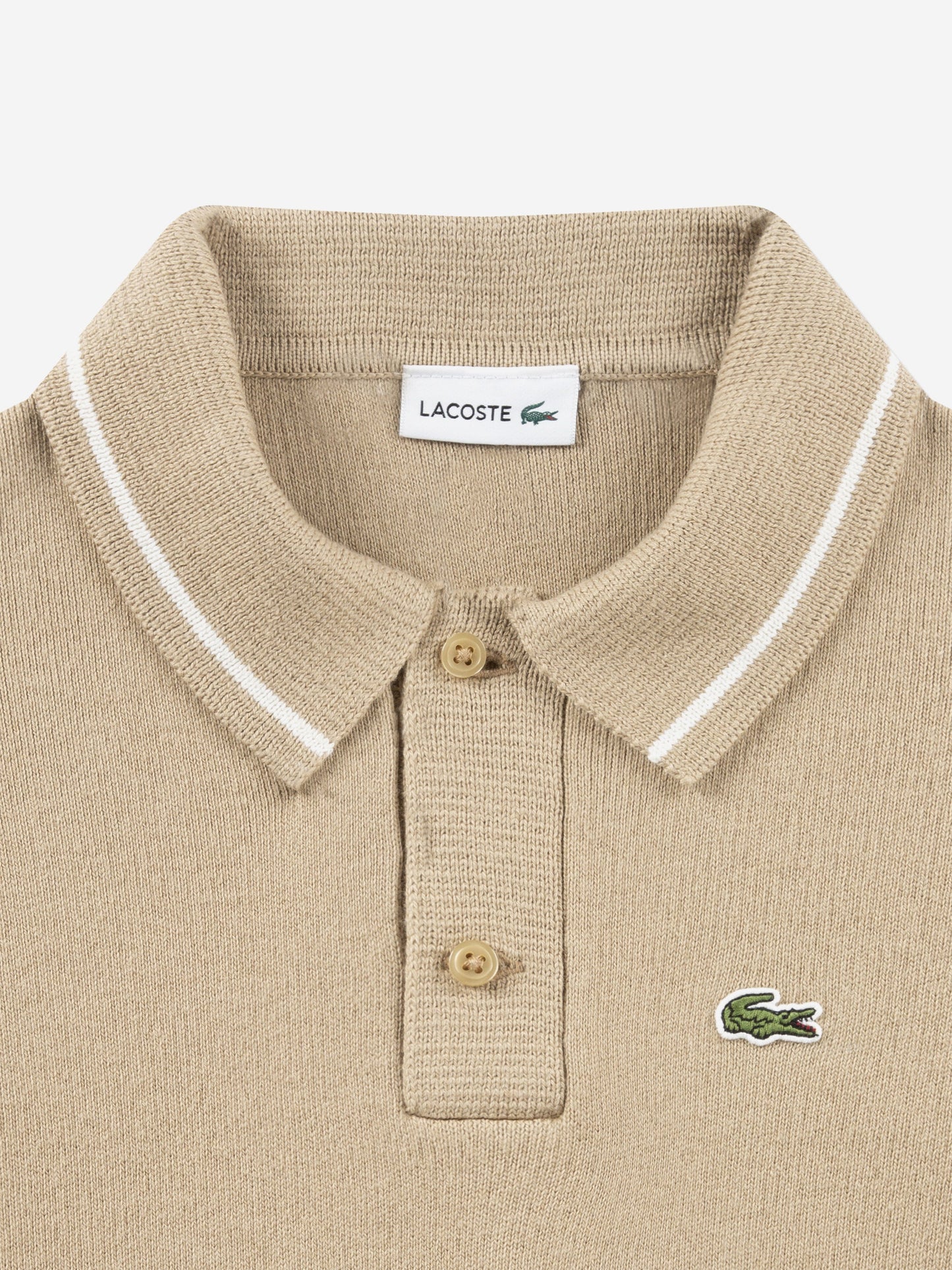 Lacoste Boys Polo Jumper in Beige Childsplay Clothing