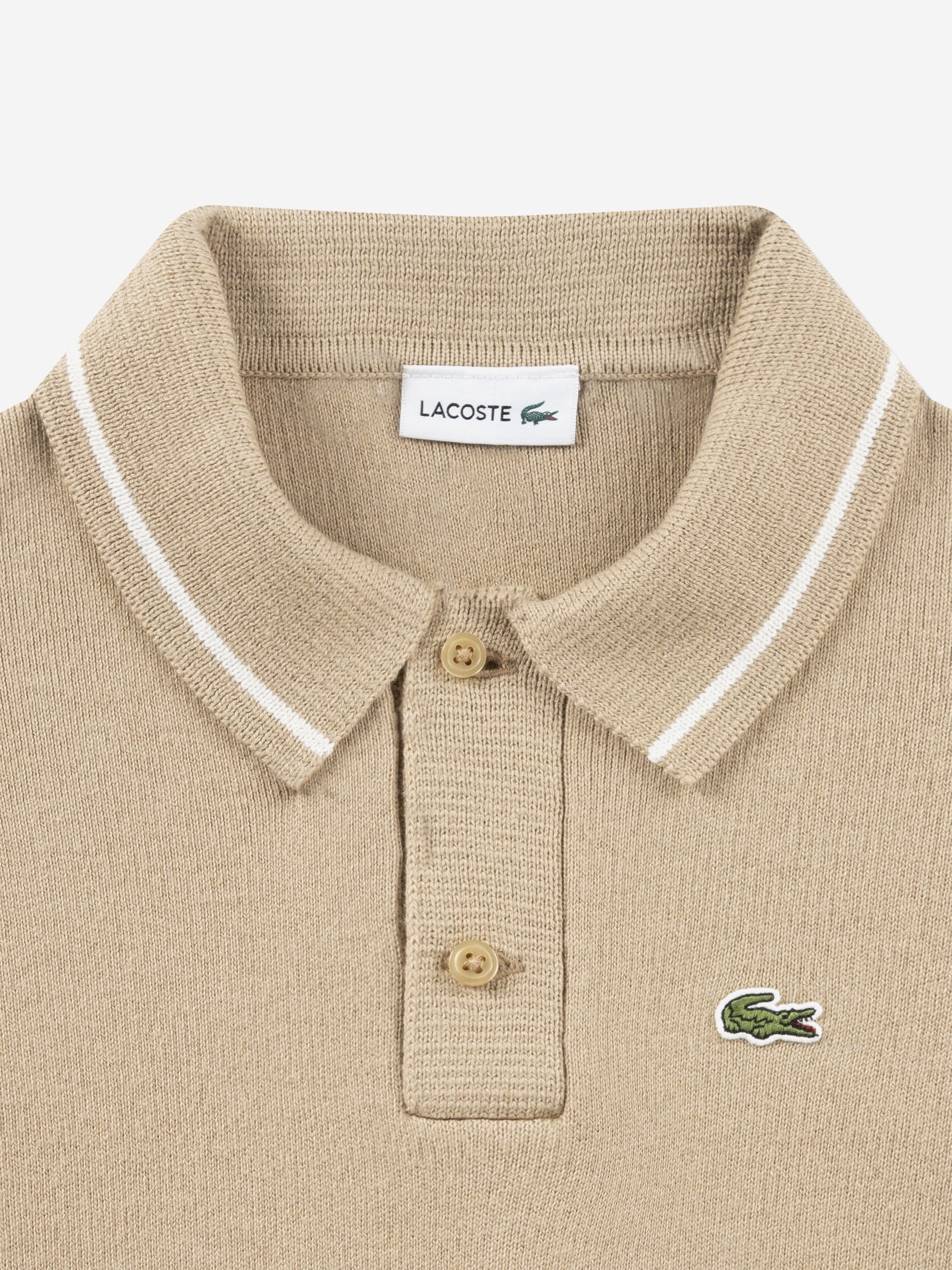 Lacoste Boys Polo Jumper in Beige Childsplay Clothing