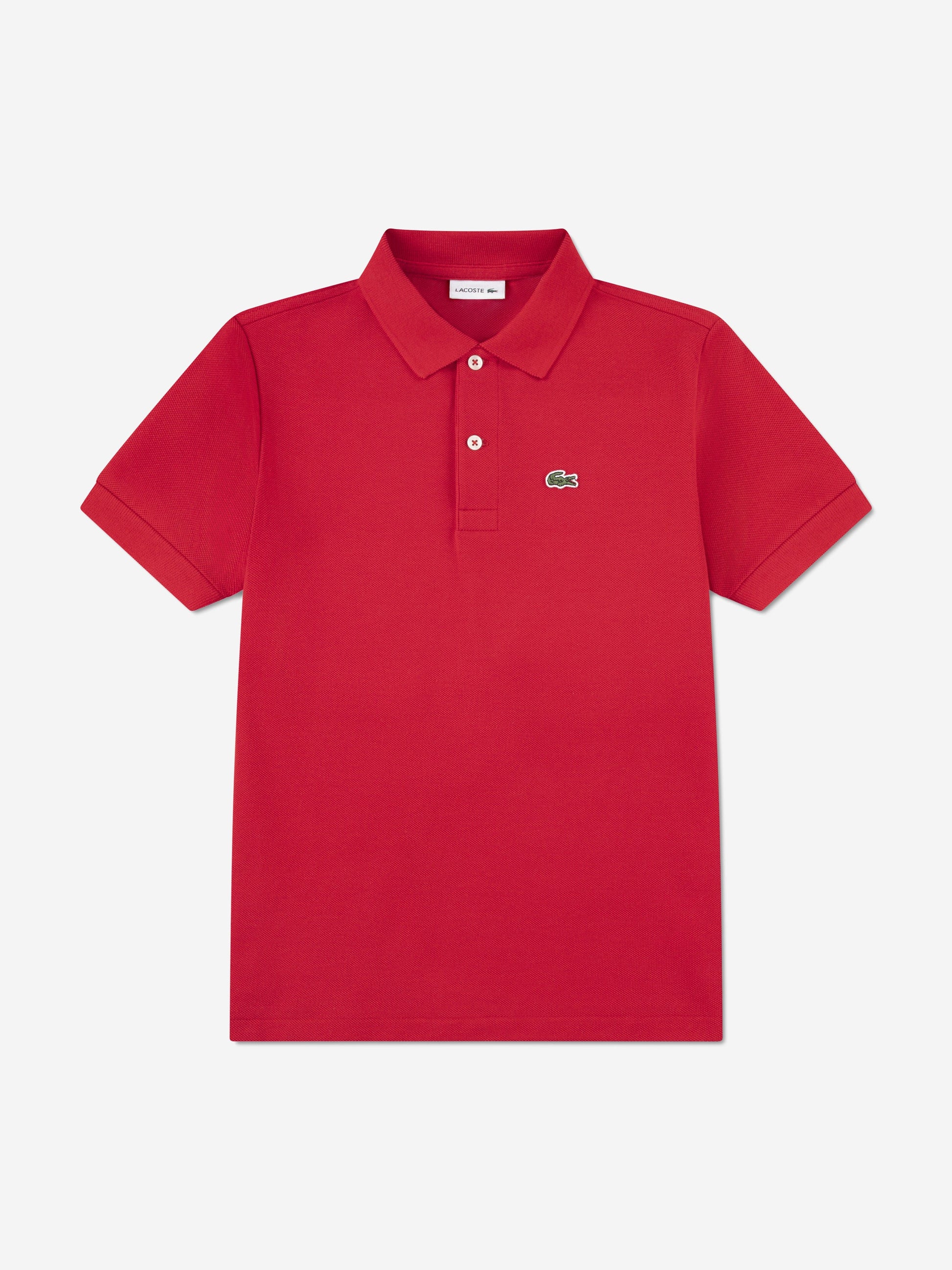 Lacoste Boys Petit Pique Polo Shirt in Red Childsplay Clothing