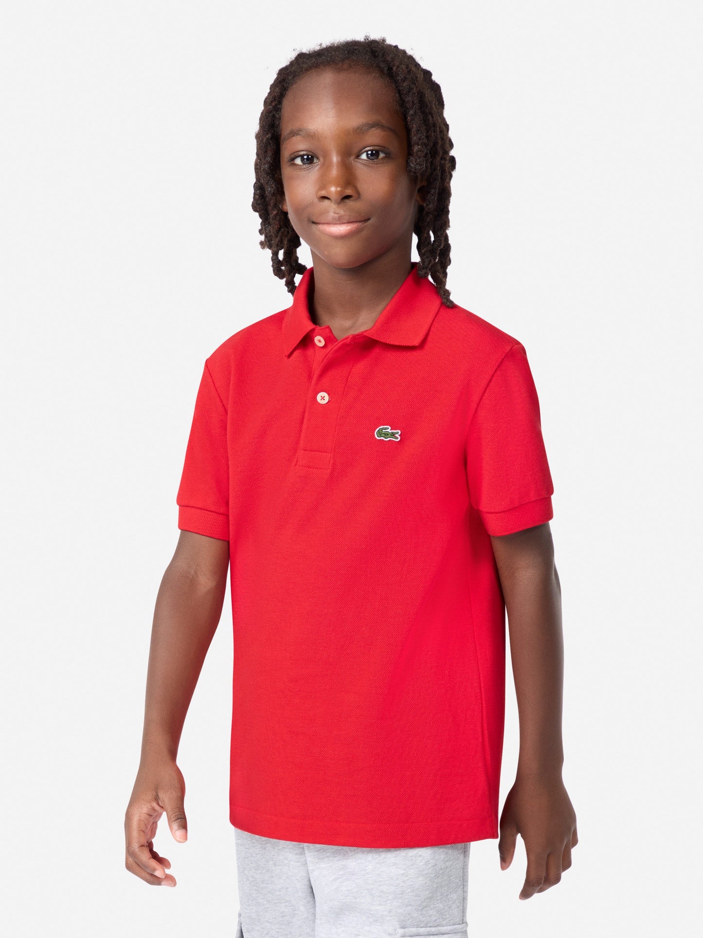 Lacoste Boys Petit Pique Polo Shirt in Red Childsplay Clothing