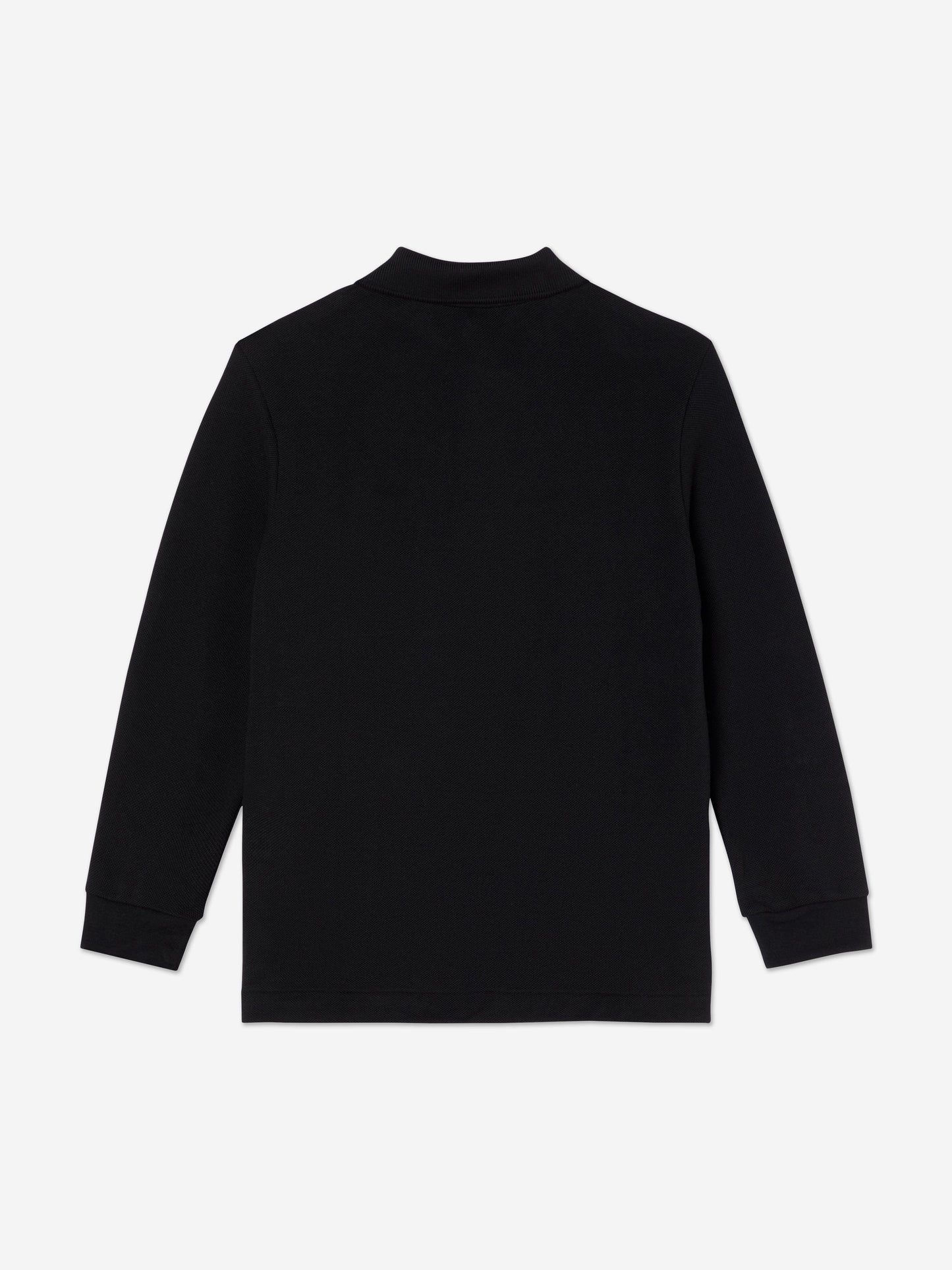 Lacoste Boys Long Sleeve Pique Polo Shirt in Black Childsplay Clothing