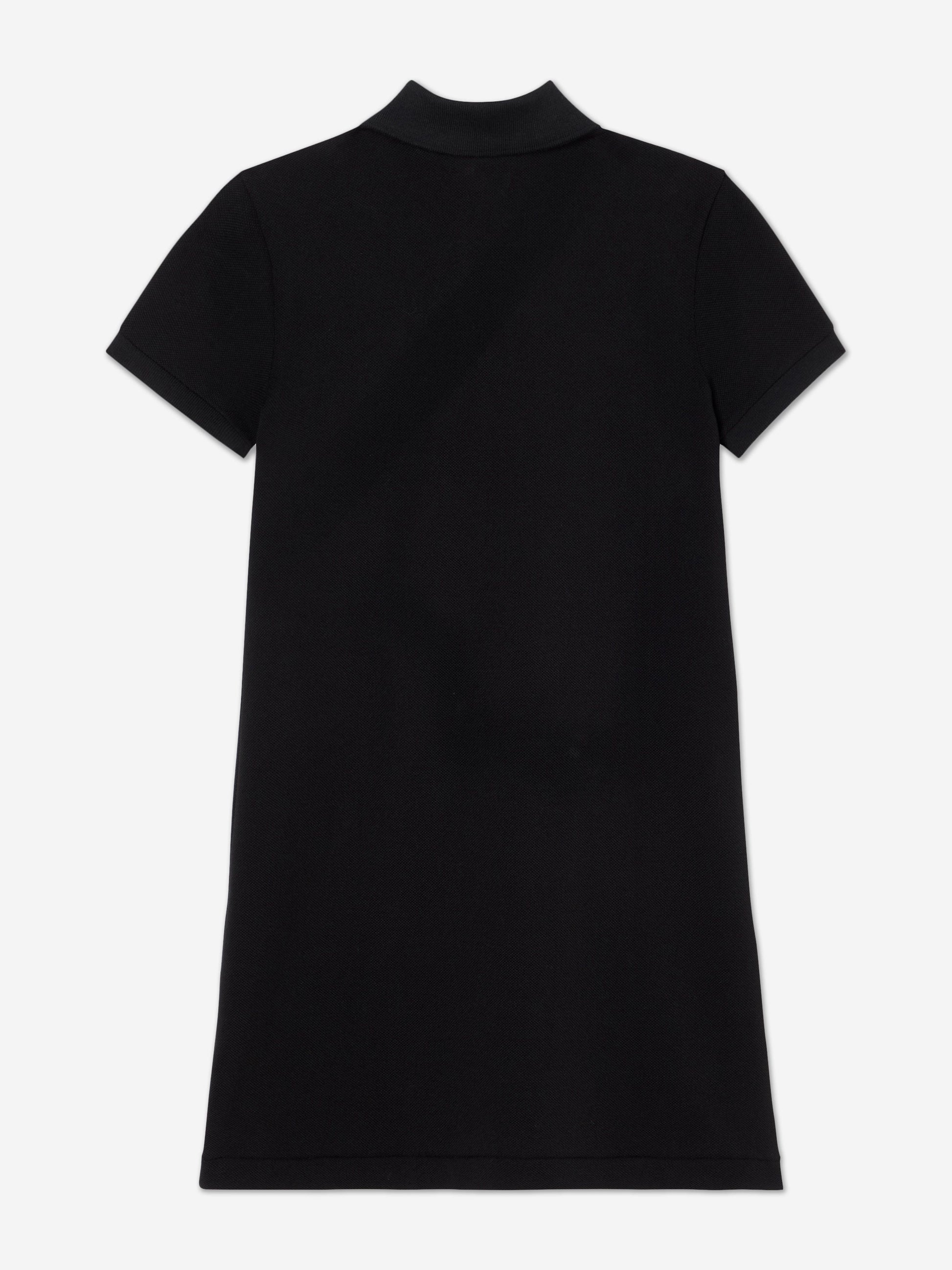 Lacoste Girls Logo Pocket Polo Dress in Black Childsplay Clothing