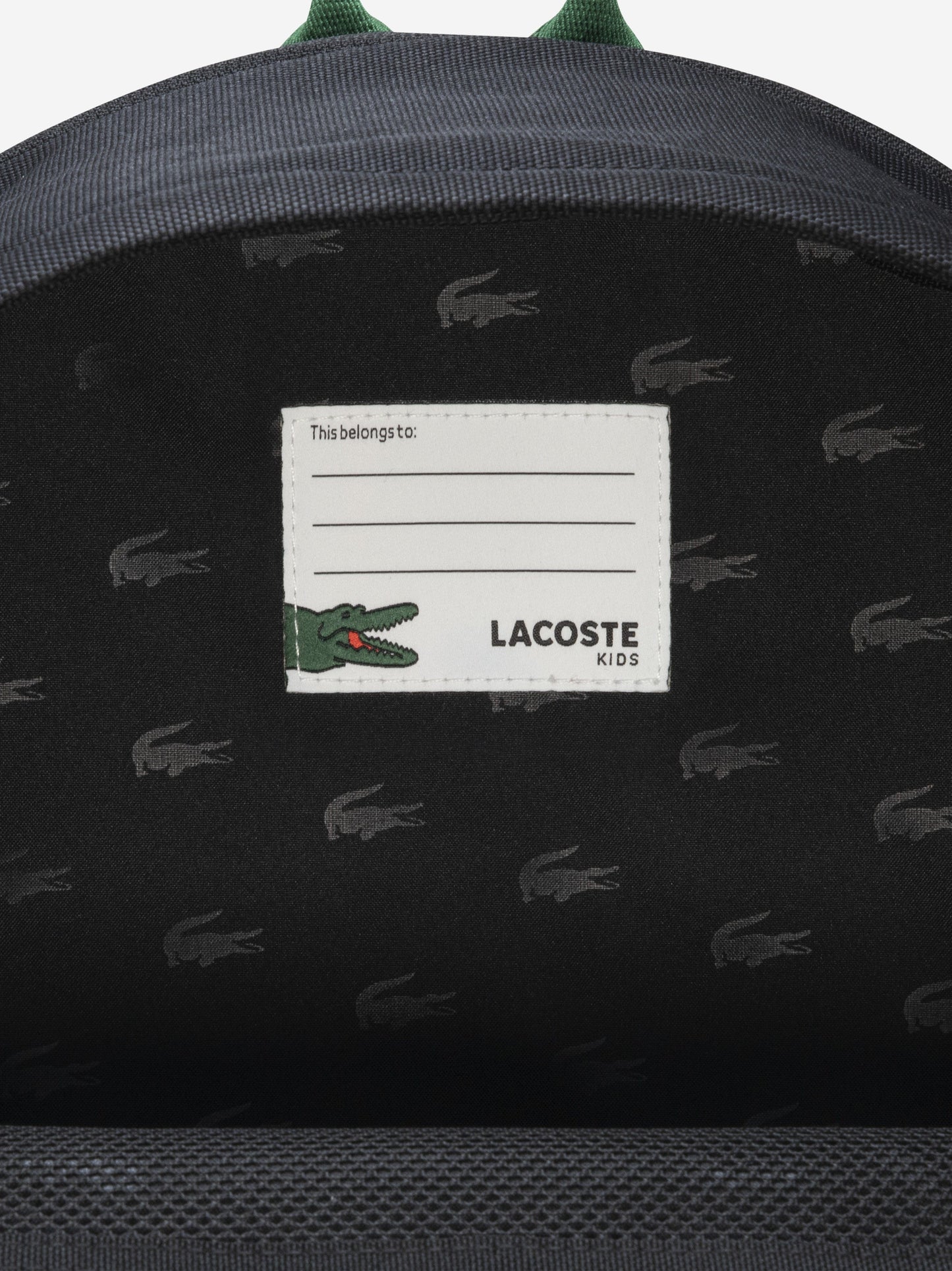Lacoste Kids Logo Backpack in Black (44cm) Childsplay Clothing