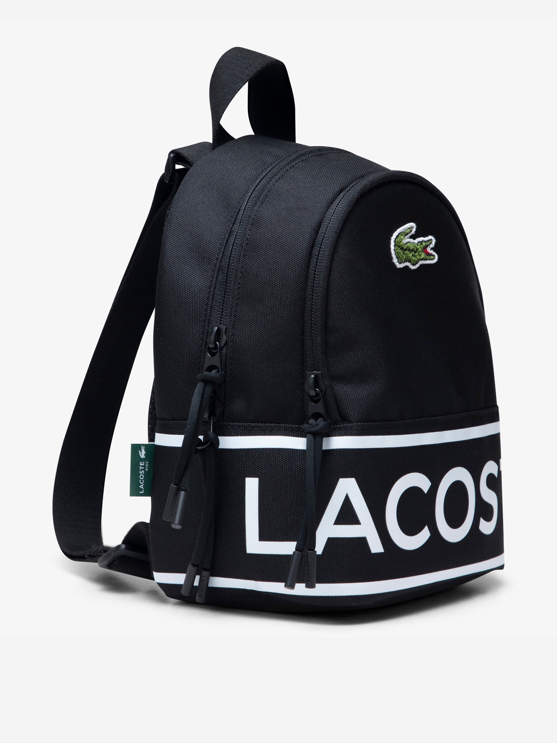 Lacoste Kids Logo Mini Backpack in Black (27cm) Childsplay Clothing