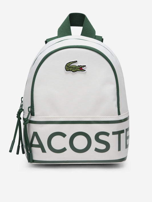 Lacoste Kids Logo Mini Backpack in Ivory (27cm) Childsplay Clothing