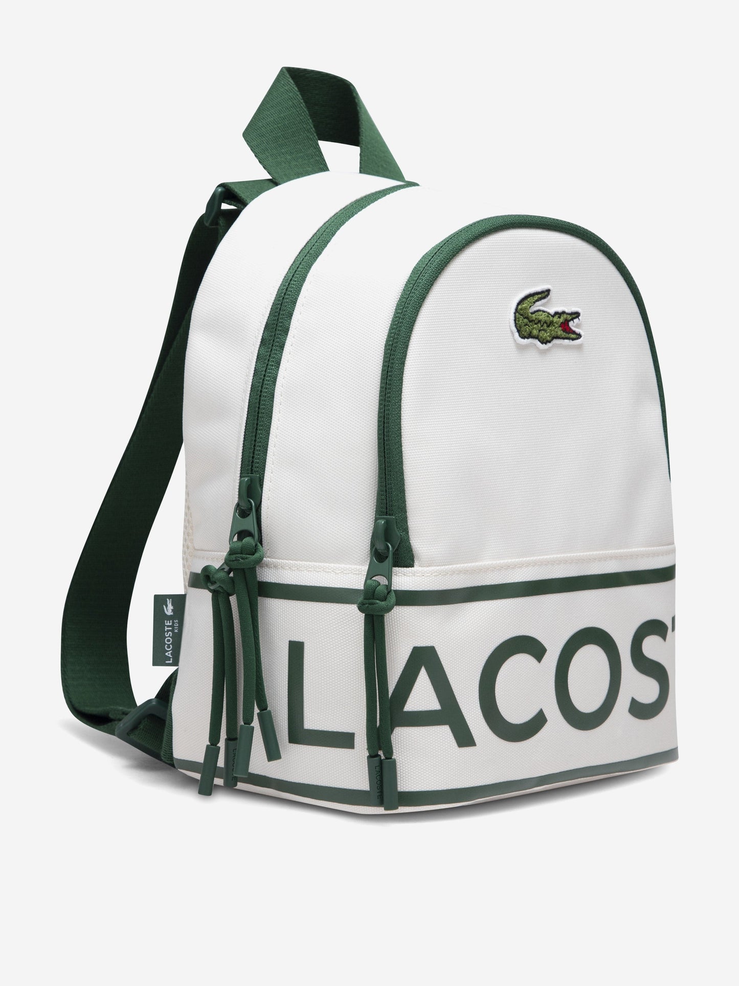 Lacoste Kids Logo Mini Backpack in Ivory (27cm) Childsplay Clothing