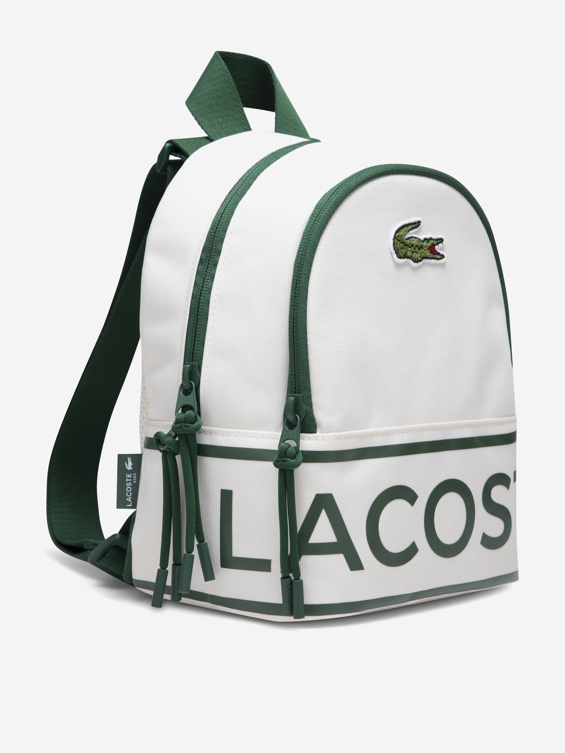 Lacoste Kids Logo Mini Backpack in Ivory (27cm) Childsplay Clothing