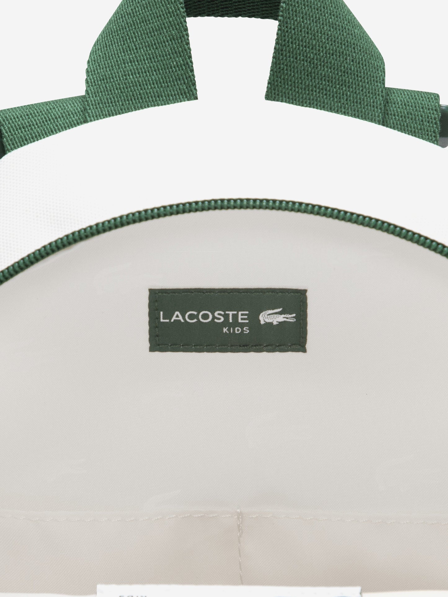Lacoste Kids Logo Mini Backpack in Ivory (27cm) Childsplay Clothing