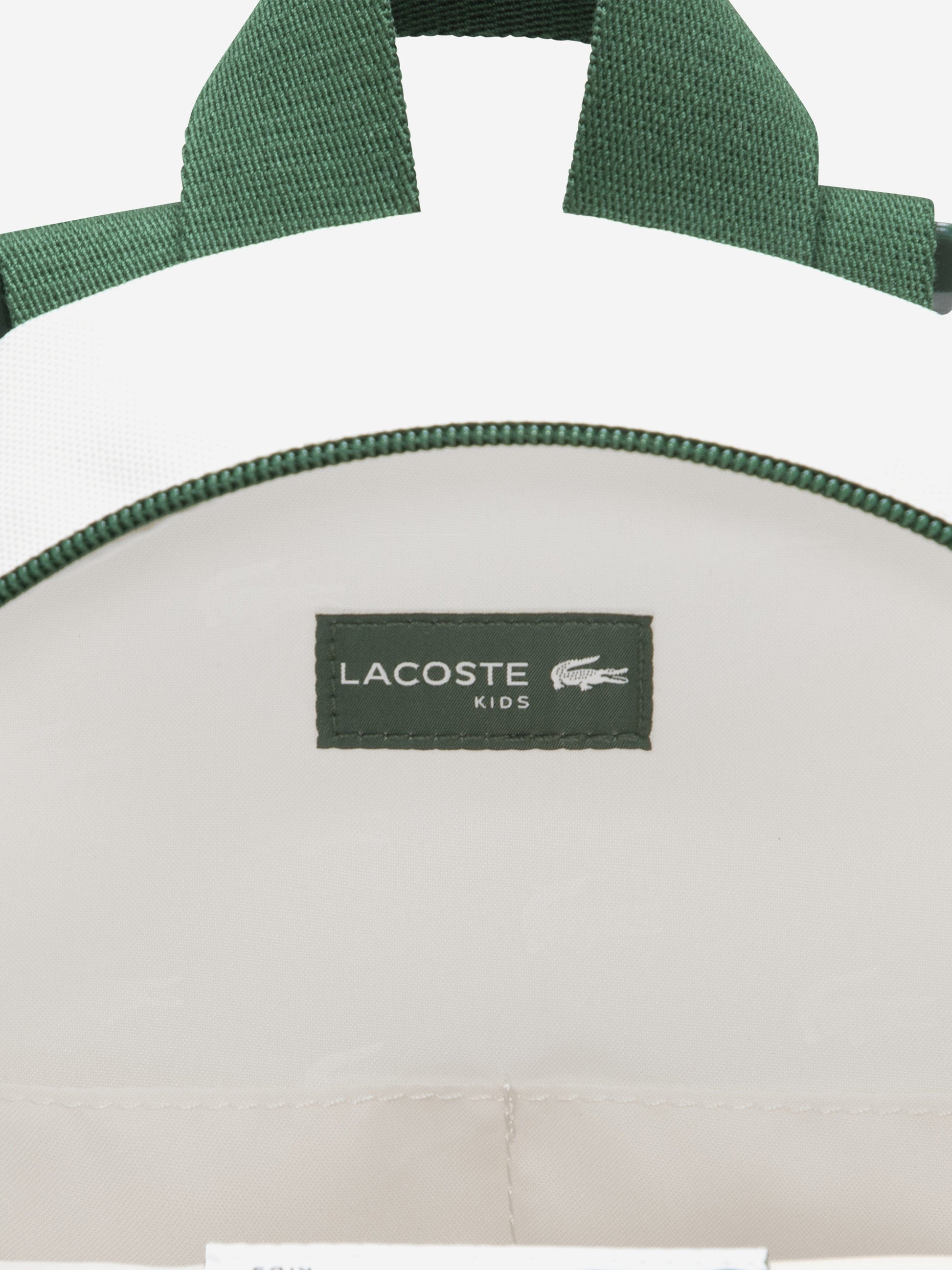 Lacoste Kids Logo Mini Backpack in Ivory (27cm) Childsplay Clothing