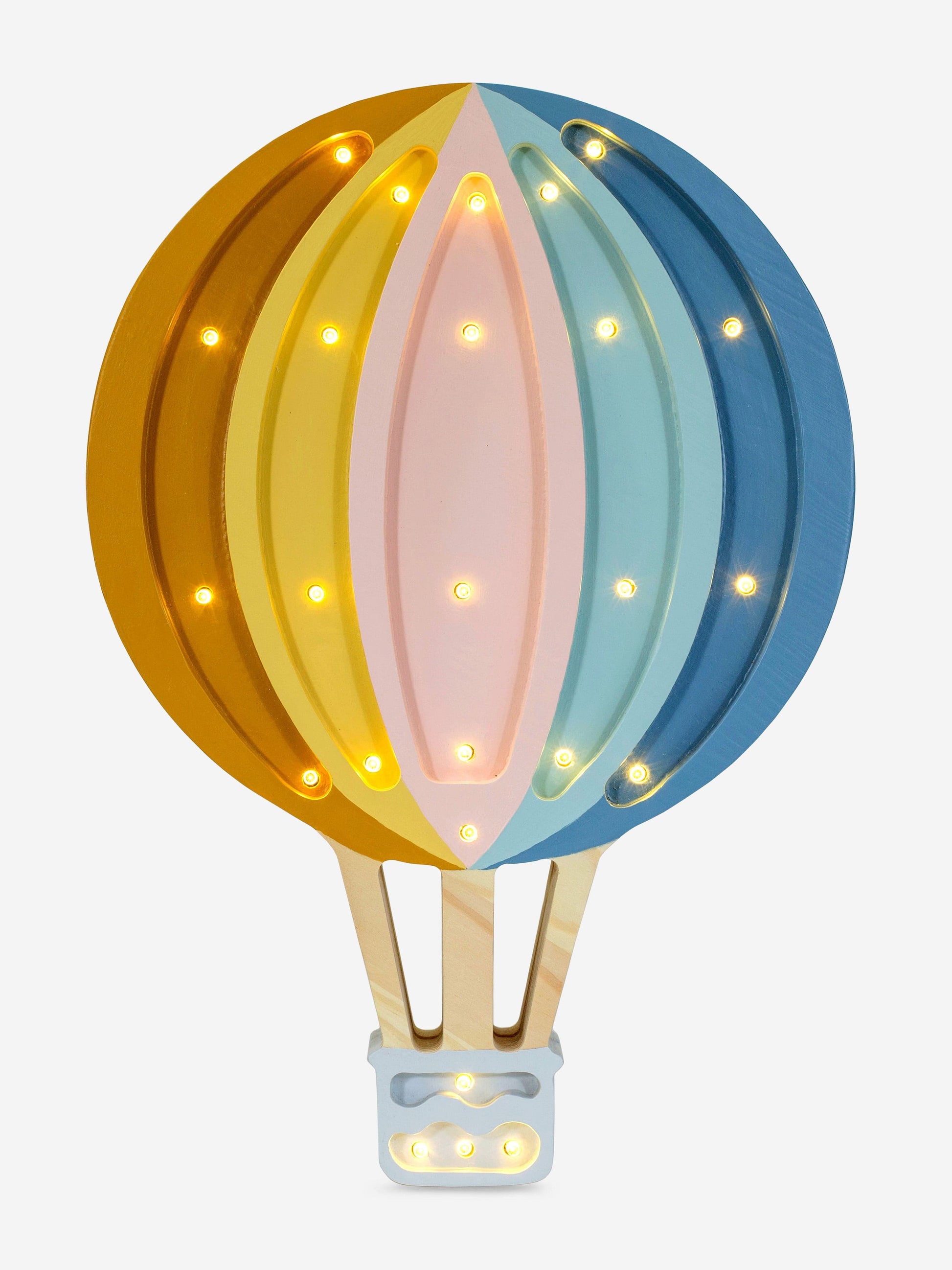 Little Lights Hot Air Balloon Lamp in Multicolour (39x27.5x5.5 cm) Childsplay Clothing