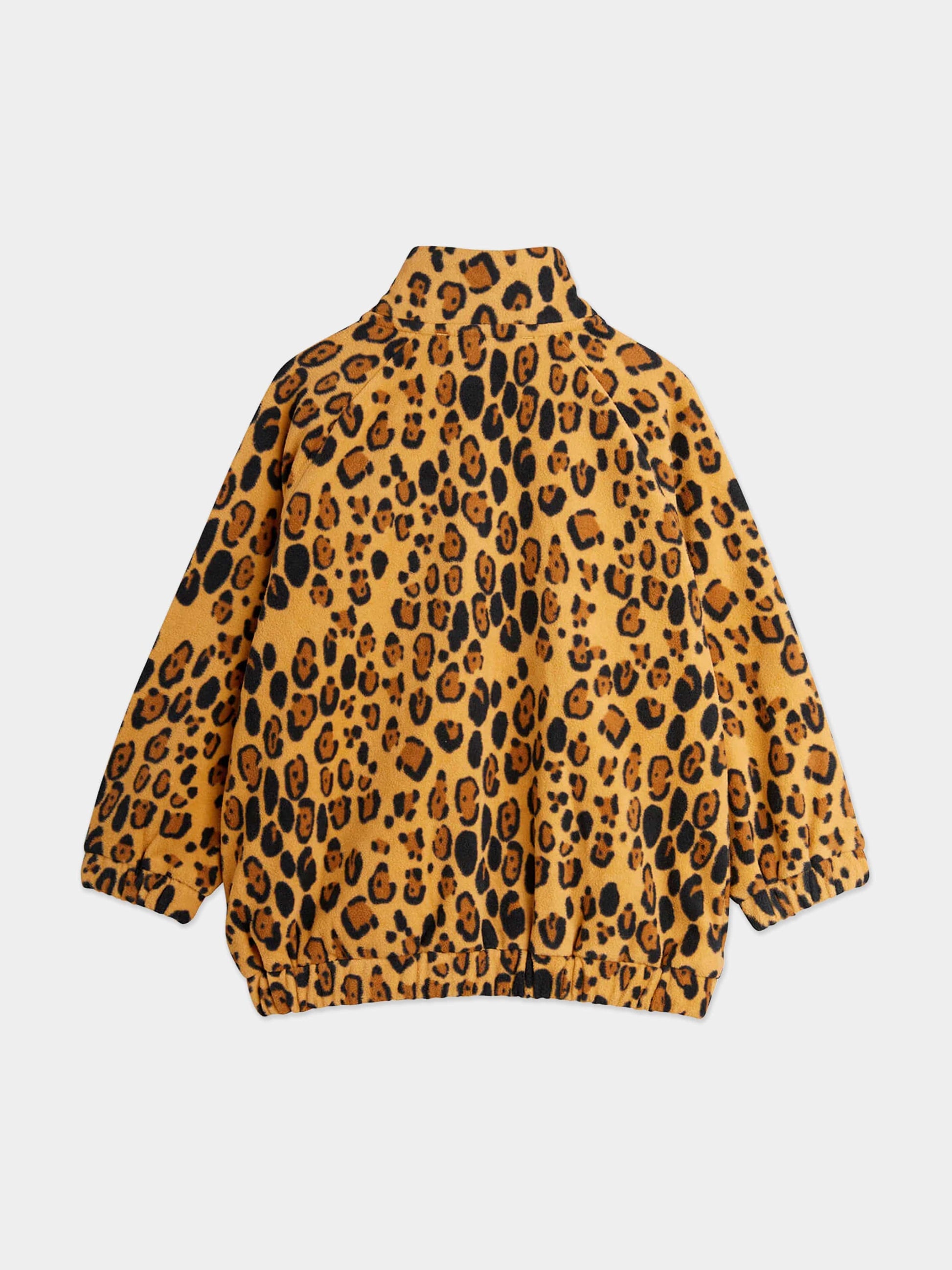Mini Rodini Girls Leopard Zip Up Top in Brown Childsplay Clothing