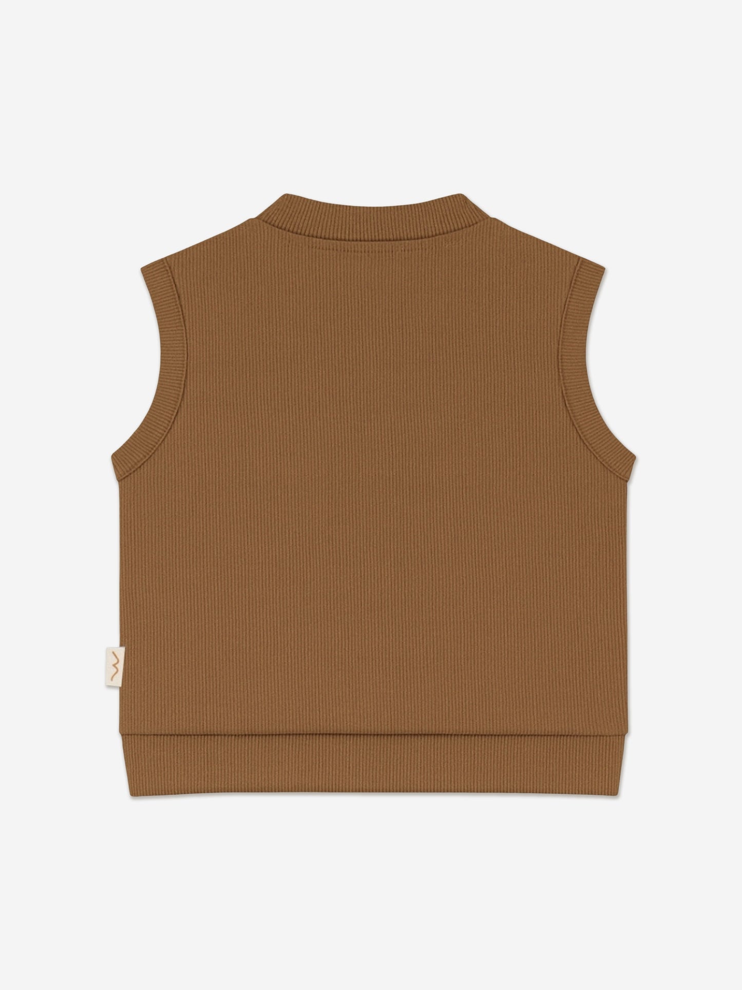 Mininio Baby Organic Cotton Vest in Brown Childsplay Clothing